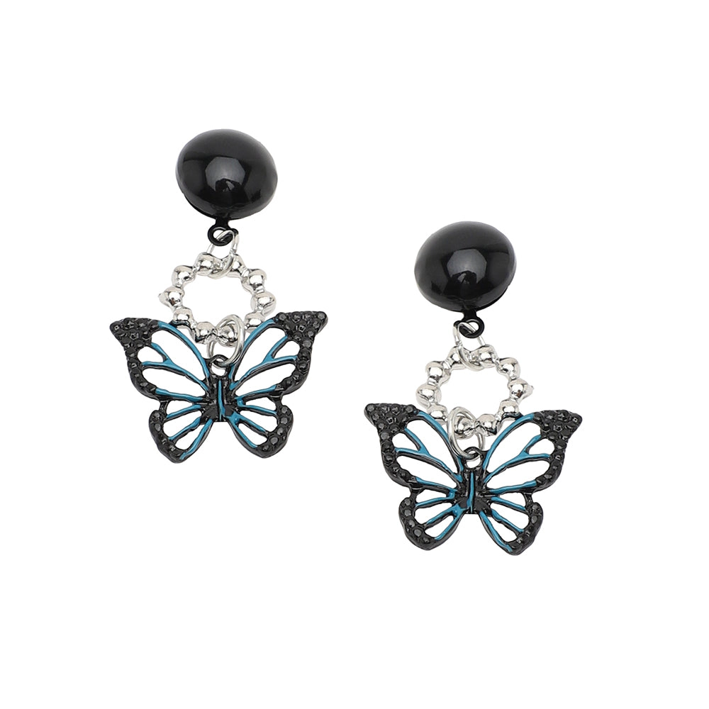 SOHI Women's Butterfly Drop Earrings