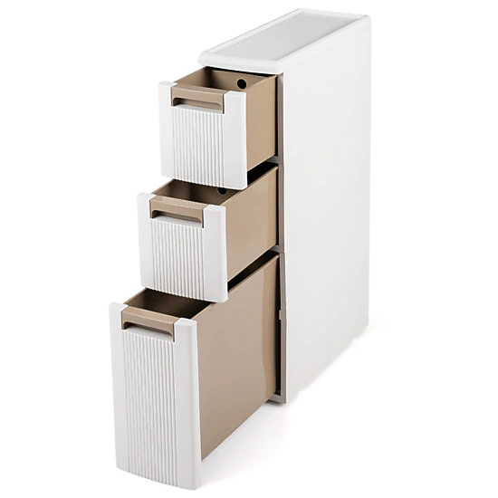 SlickBlue 3-Drawer Slim Storage Cabinet, Narrow Rolling Organizer