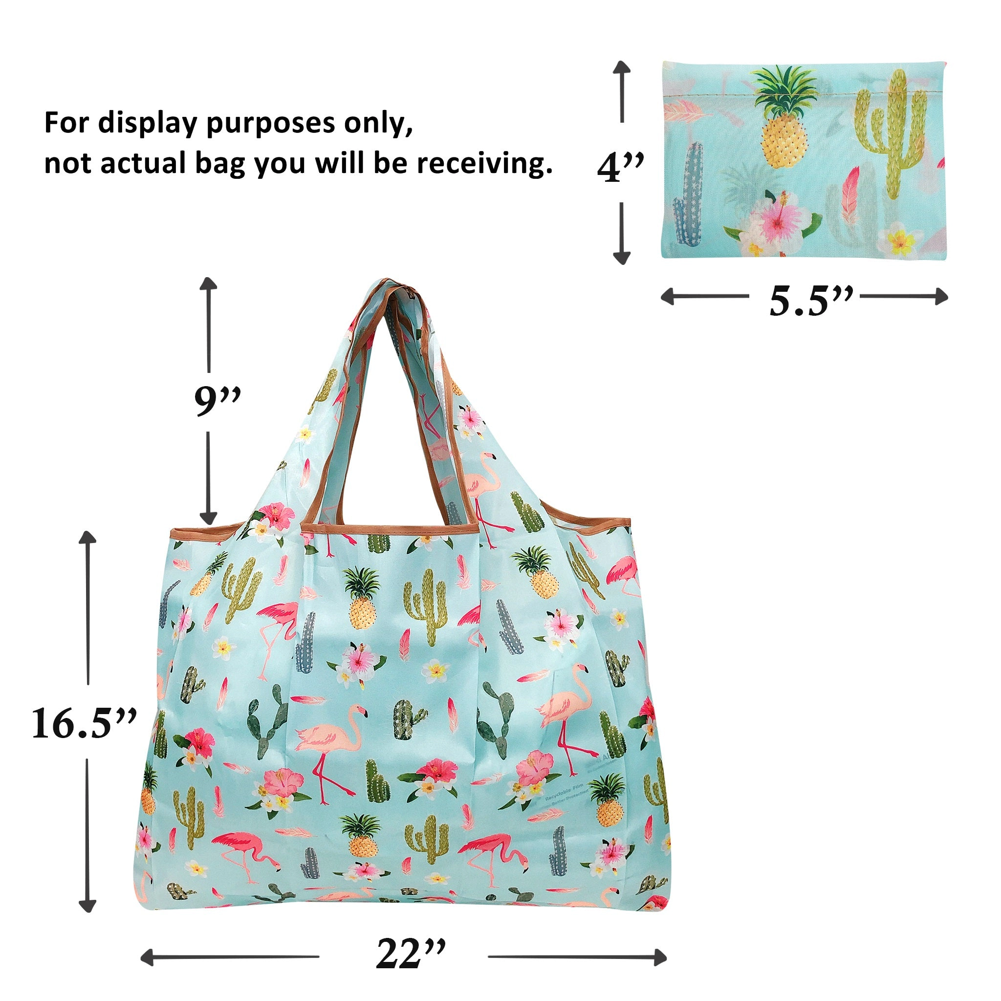 Wrapables Large Nylon Reusable Shopping Bags for Groceries (5 Pack