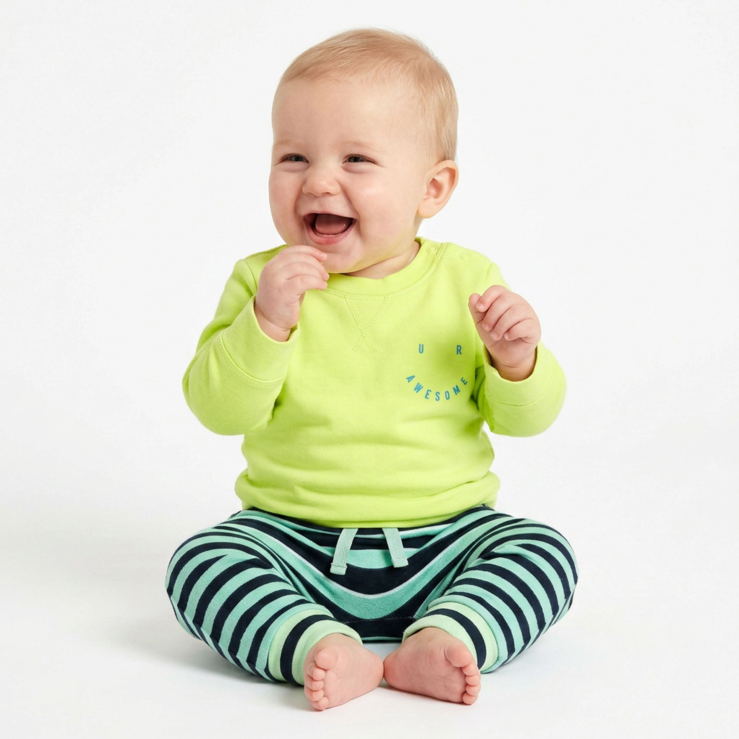 Rockets of Awesome Stripe Fade Play Pants For Baby