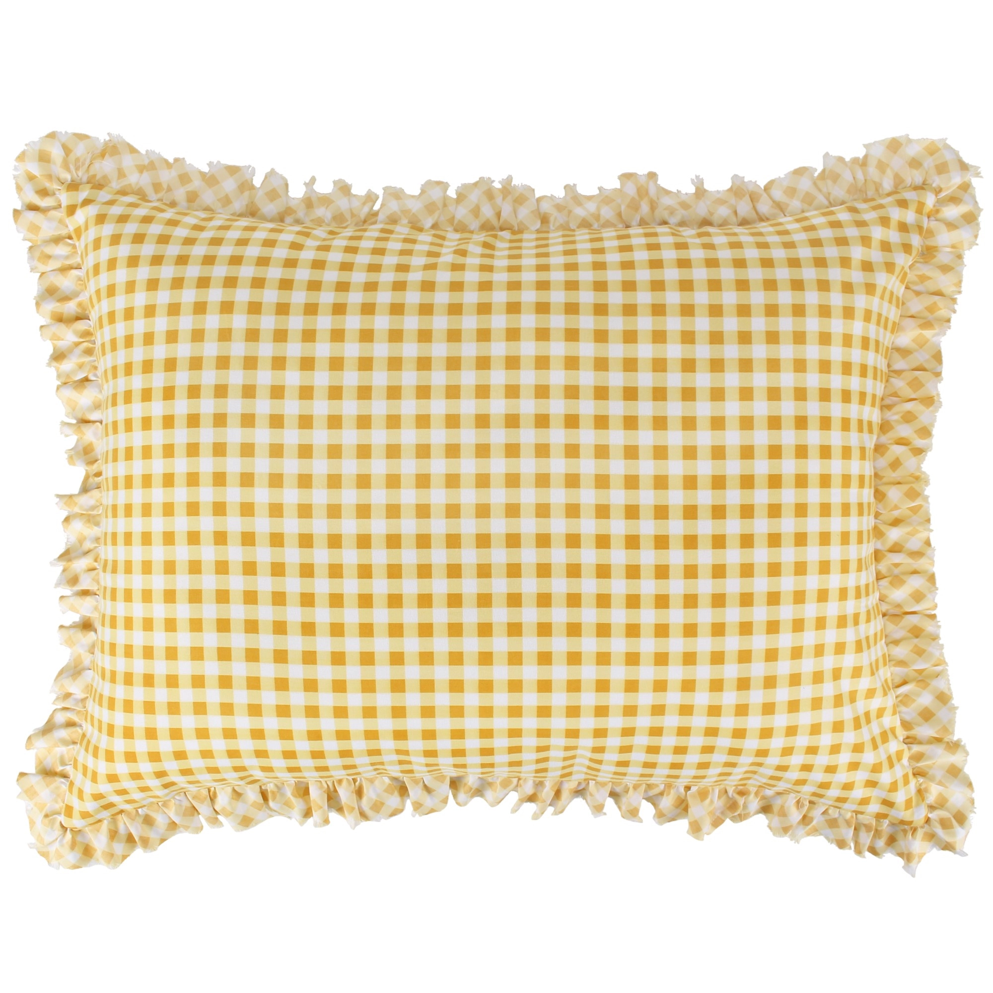 Greenland Home SomerSet Ruffle Trimmed Quilted Reversible Pillow Sham