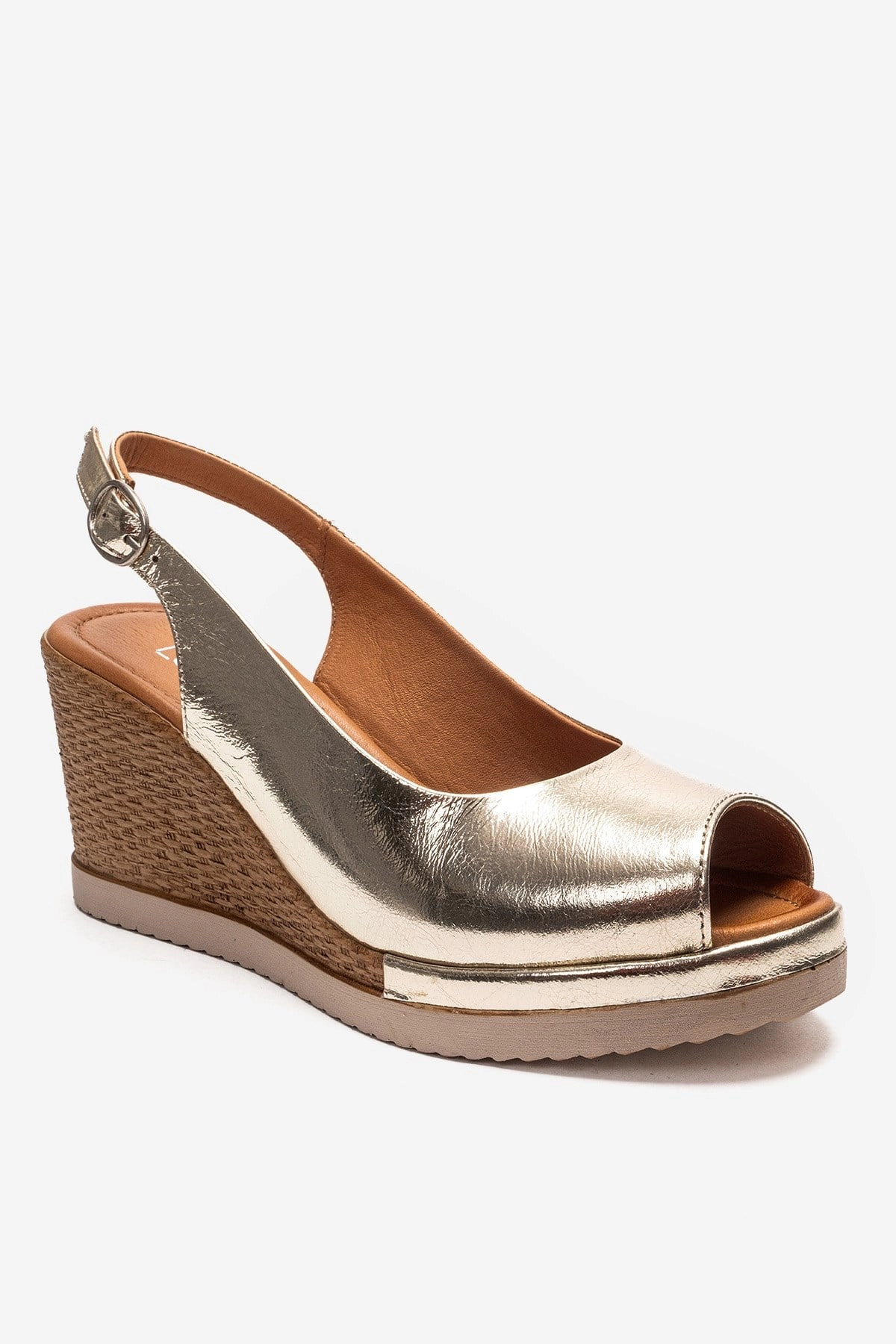 Forever & Always Womens Helina Leather Wedge Sandals