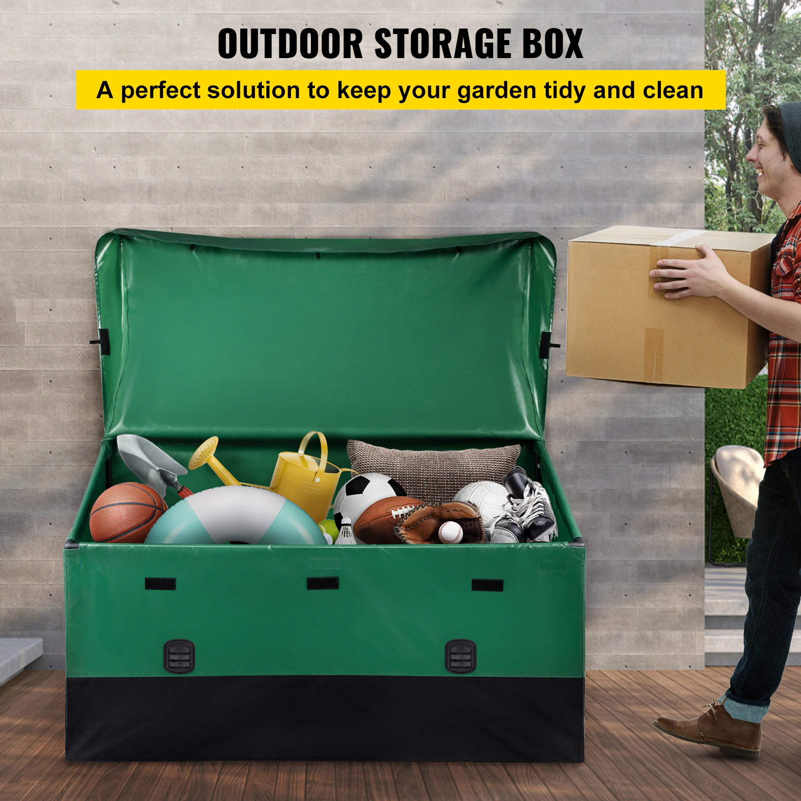 HONGGE Outdoor Storage Box Deck Waterproof PE Tarpaulin