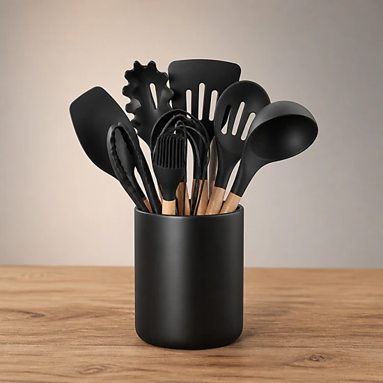 WZK Matte Ceramic Farmhouse Kitchen Utensil Holder
