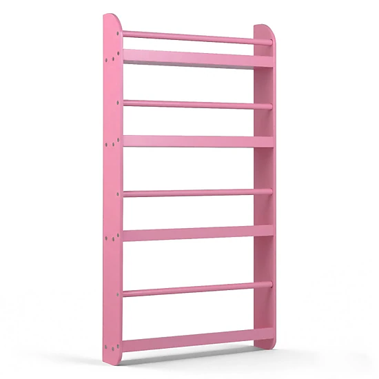 Hivvago 4-Tier Bookshelf Organizer with Basswood Crossbar