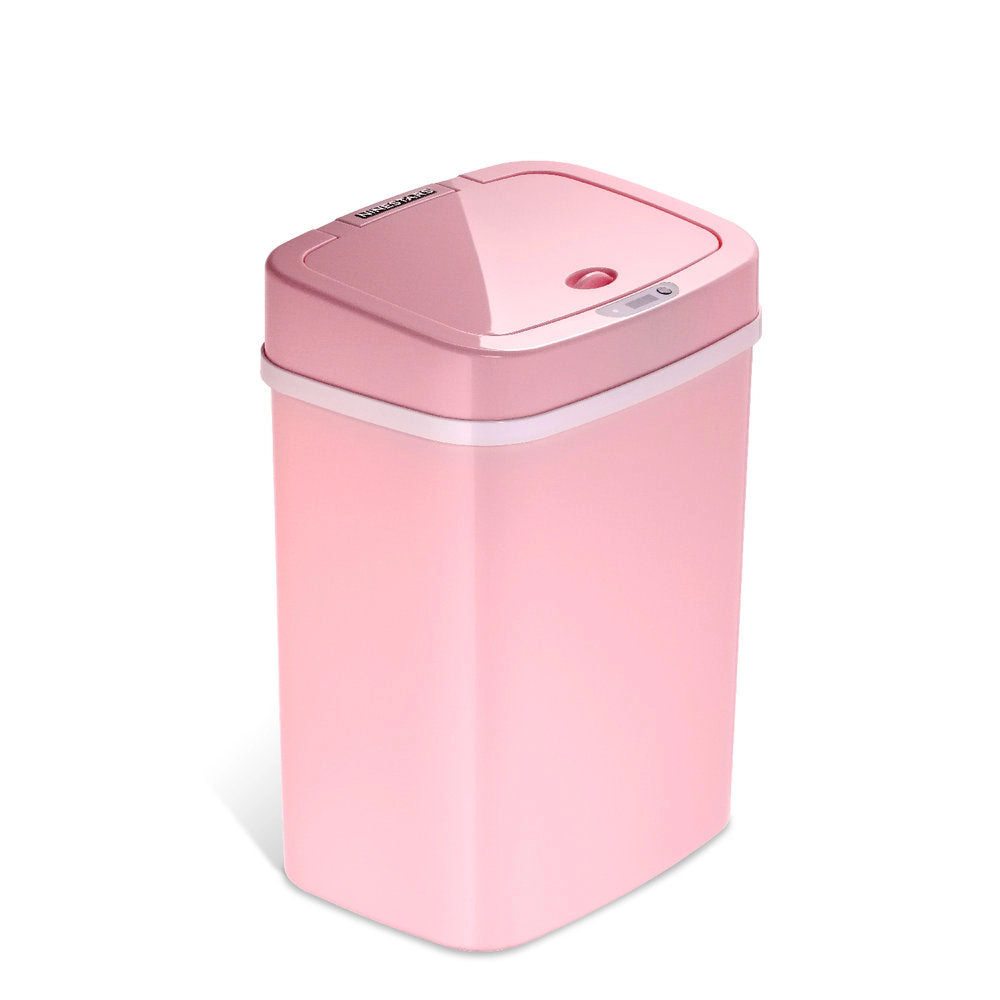 Ninestars Rectangular 3.2-Gallon Plastic Motion Sensor Trash Can
