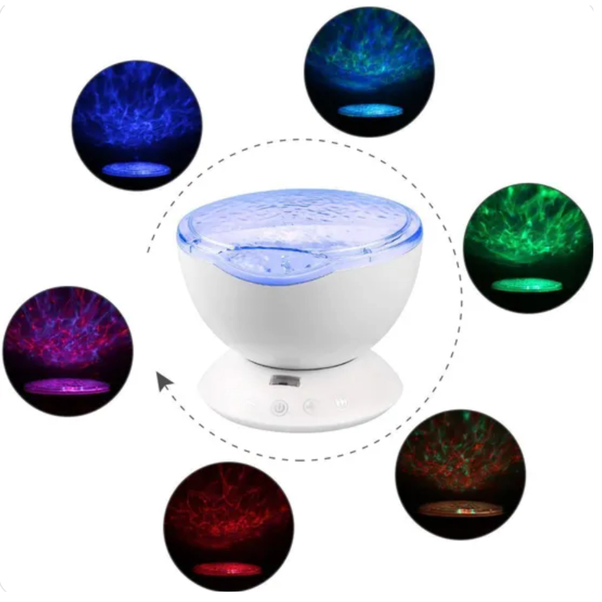 Playlearn Unisex Night Light with Sound Ocean Wave Projector