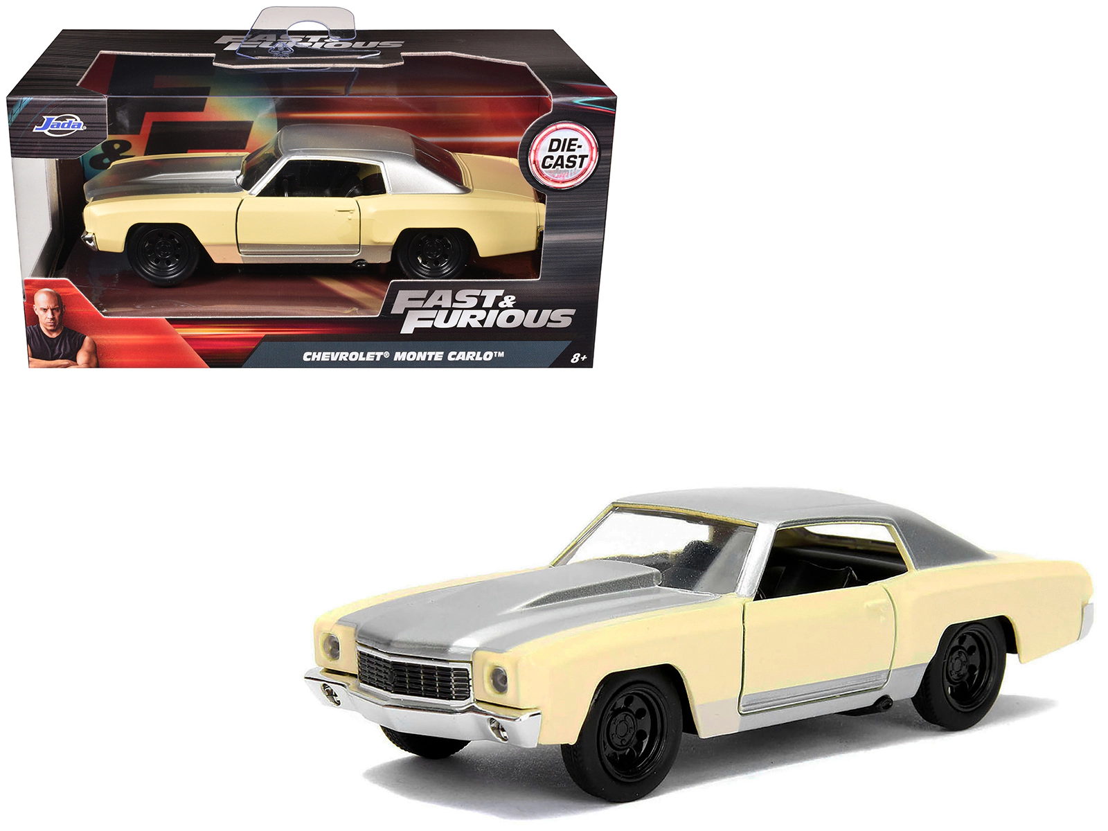 Jada Chevrolet Monte Carlo Cream With Silver Hood And Top "The Fast And The Furious: Tokyo Drift" (2006) Movie