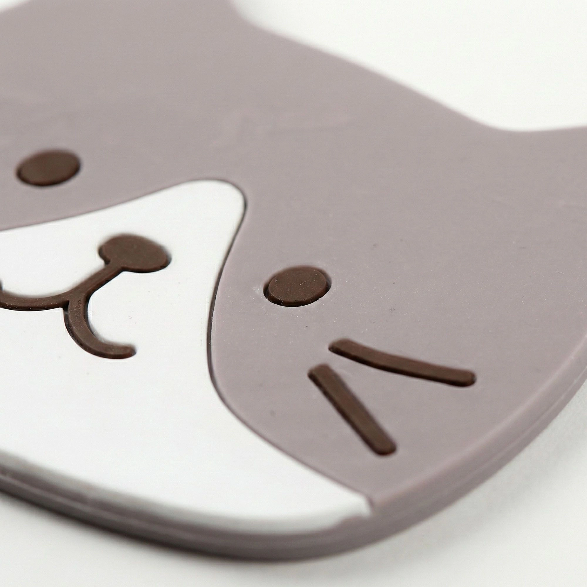 Alilang Unisex 4-PC Cat Face Coaster Cute Non Slip Drink Table Protector