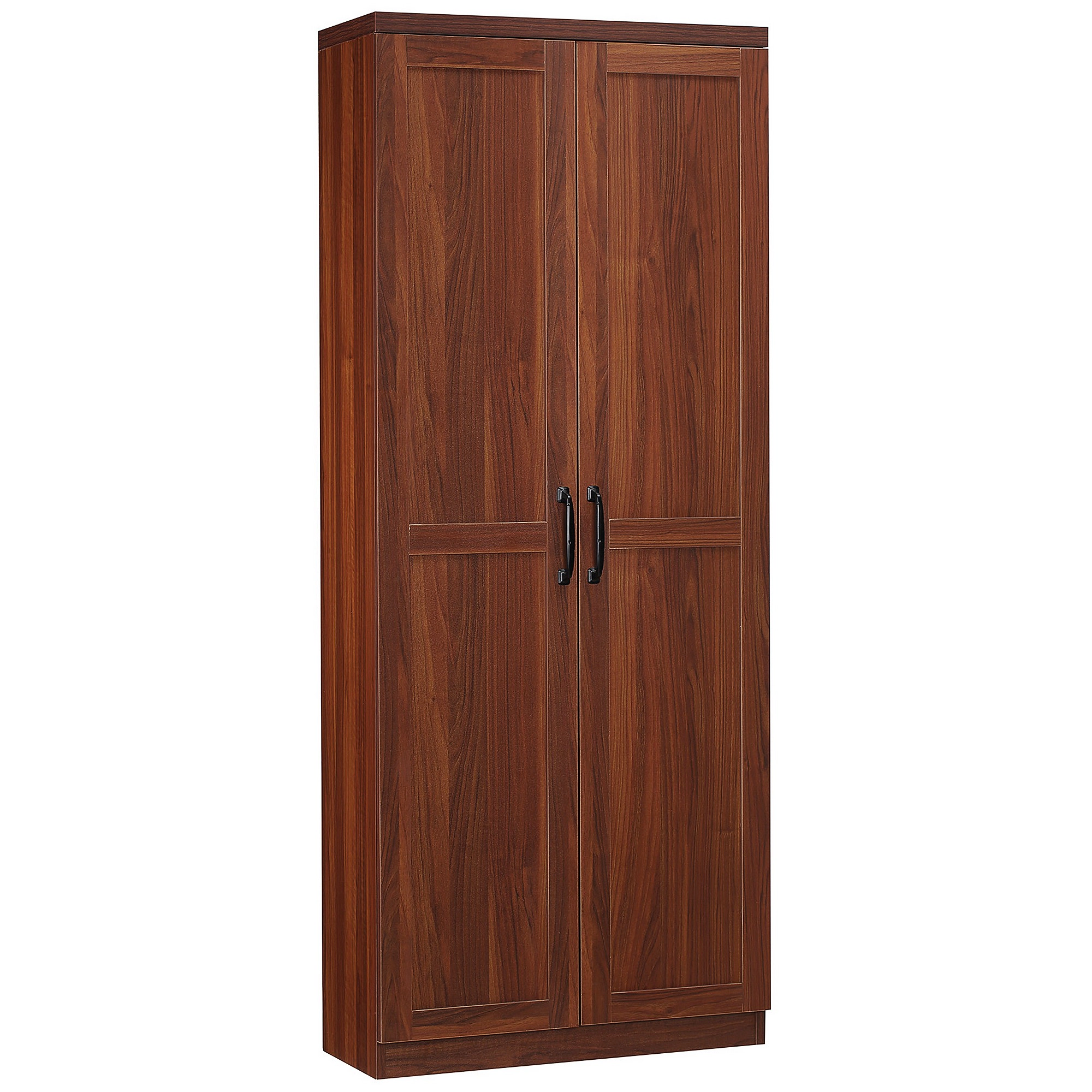 HONGGE 63" 2-Door Kitchen Pantry Freestanding Storage Cabinet with 5-tier Shelving and 2 Adjustable Shelves for Dining