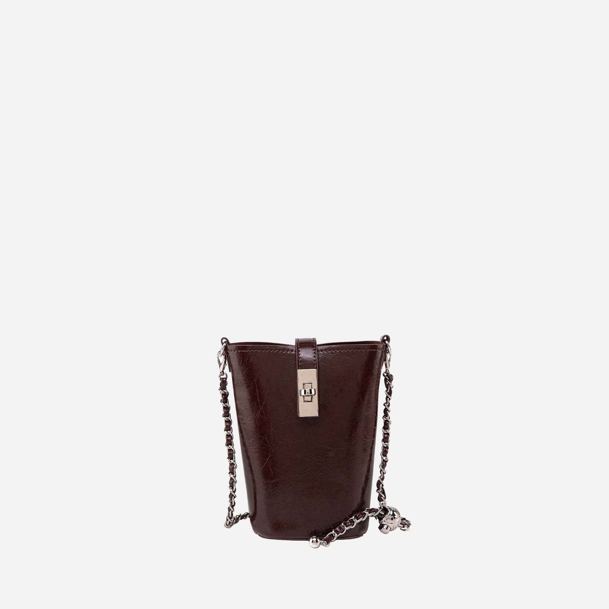 J'OMOR by Mia Faux Leather Turn-Lock Crossbody Bag, 6" x 7"