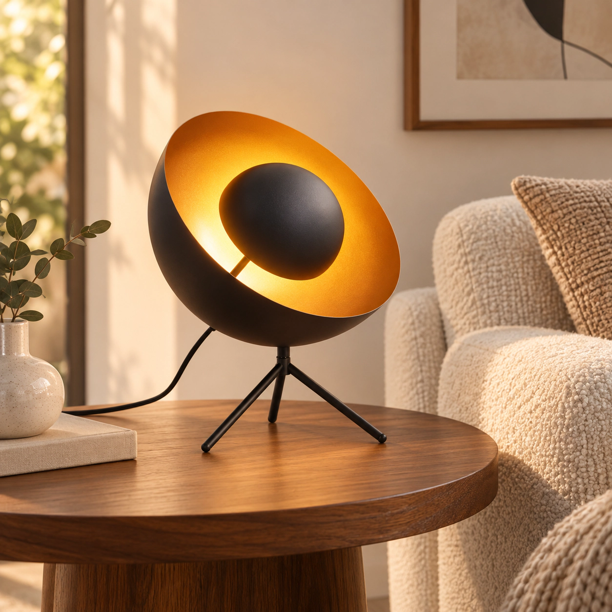 EP LIGHT Mid Century Satellite Radar Table Lamp