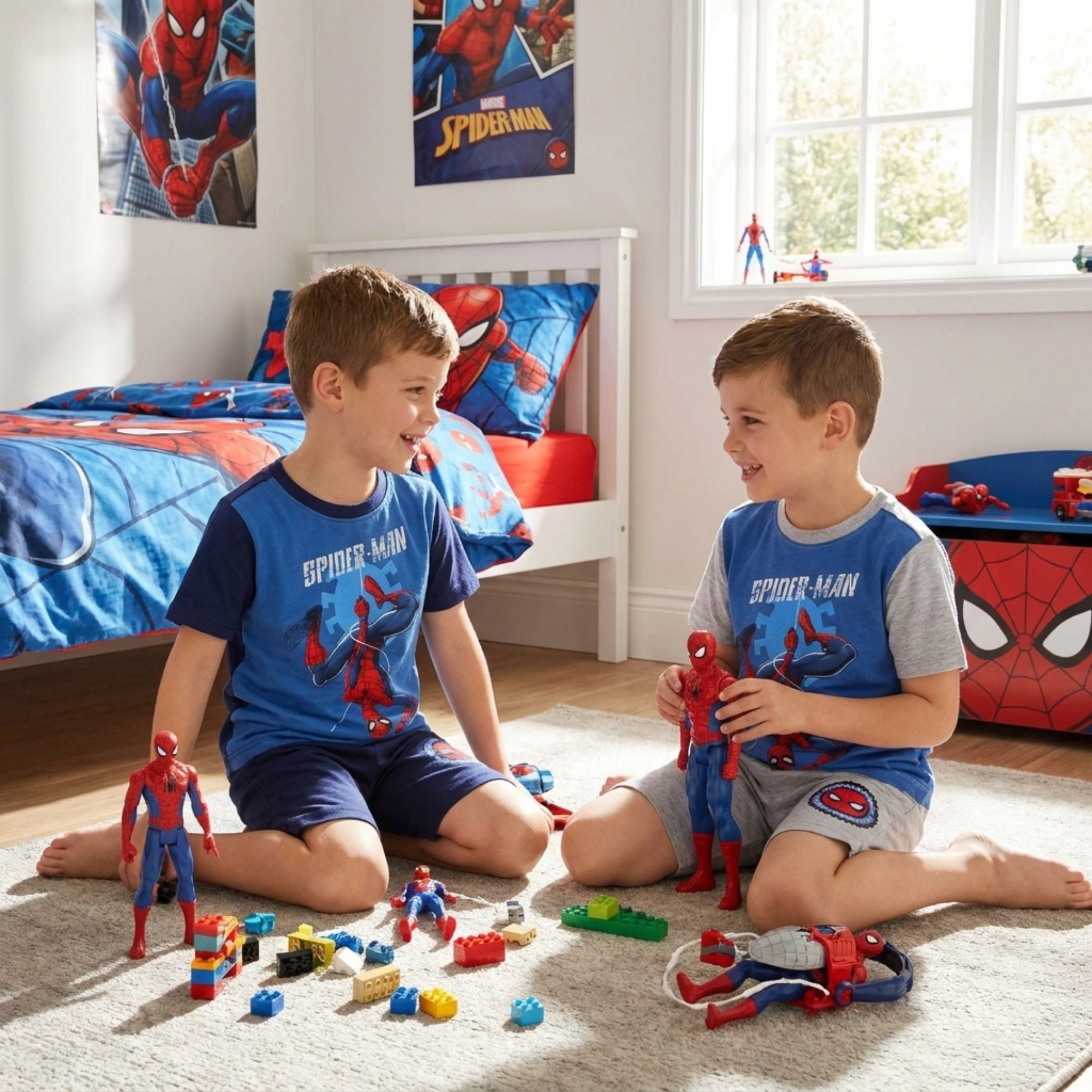 Textiel Trade Boys Toddler Spiderman Short Pajama Set