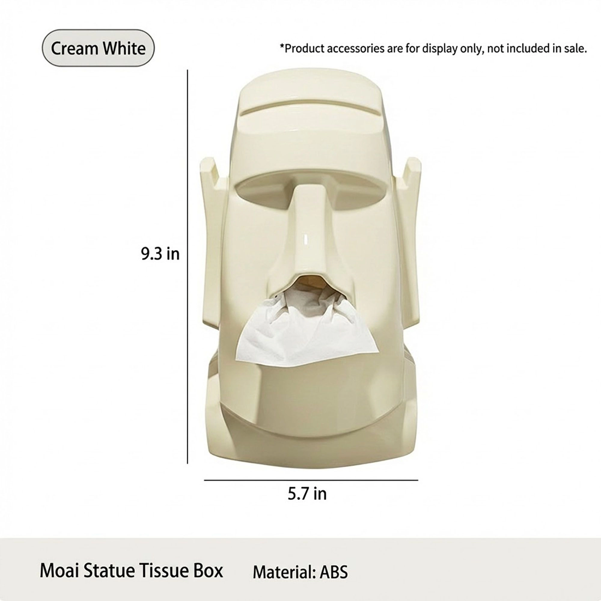 Alilang Unisex Modern Face Tissue Box Holder Decorative Desk and Home Accent