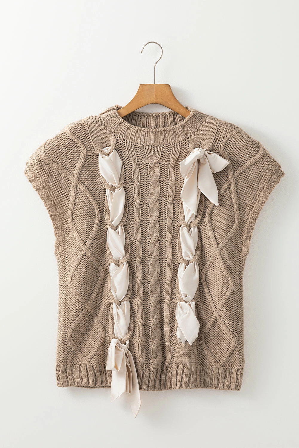 Threaded Pear Women's Emma Bowknot Short Sleeve Sweater