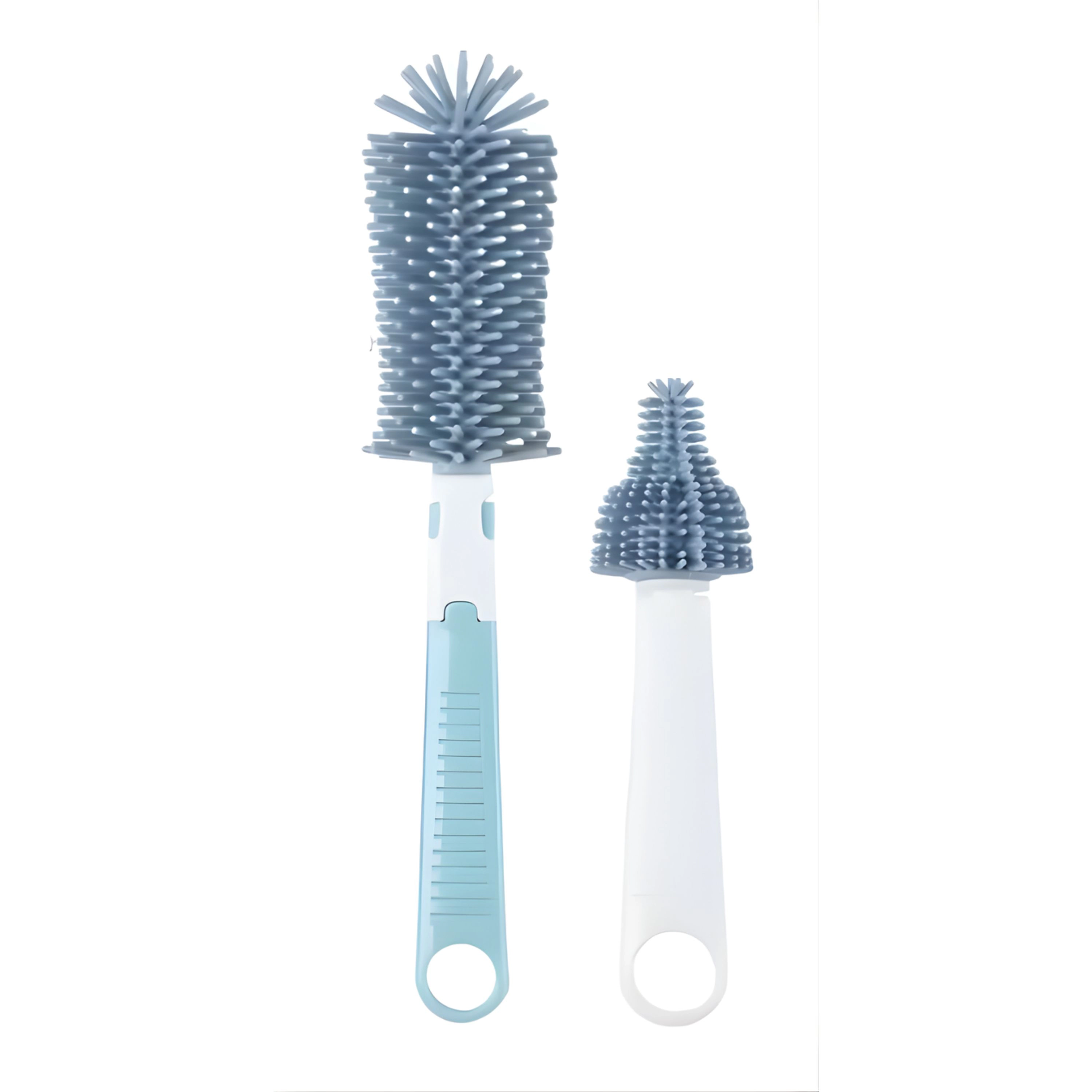Kitcheniva 2 Pcs Set Silicone Bottle Brush With Teat & Nipple Cleaner