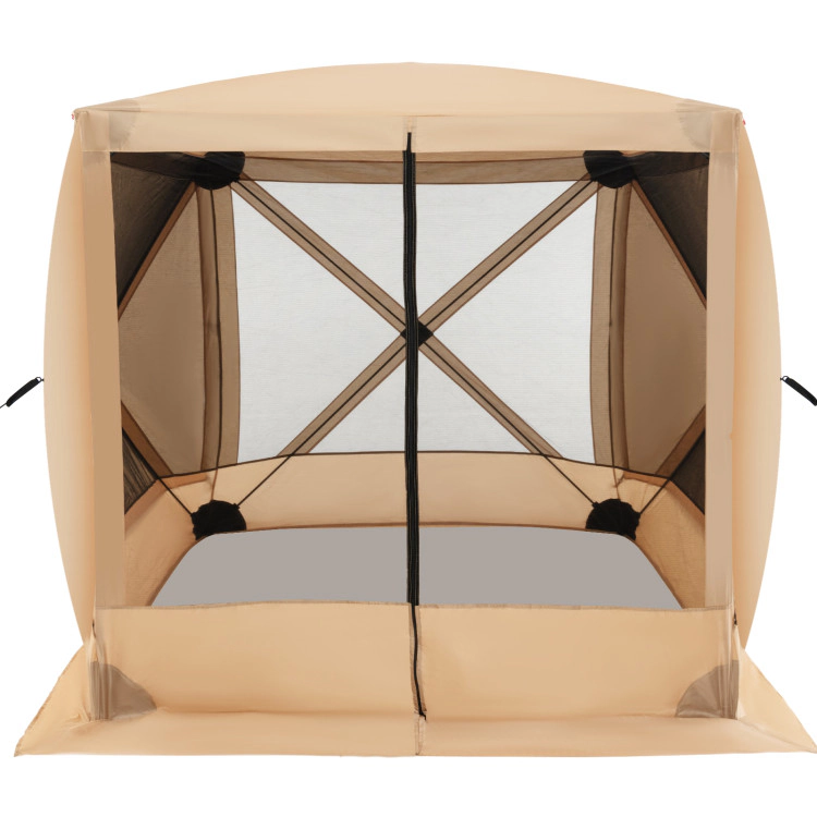 Hivvago 6.7 x 6.7 Feet Pop Up Gazebo with Netting and Carry Bag