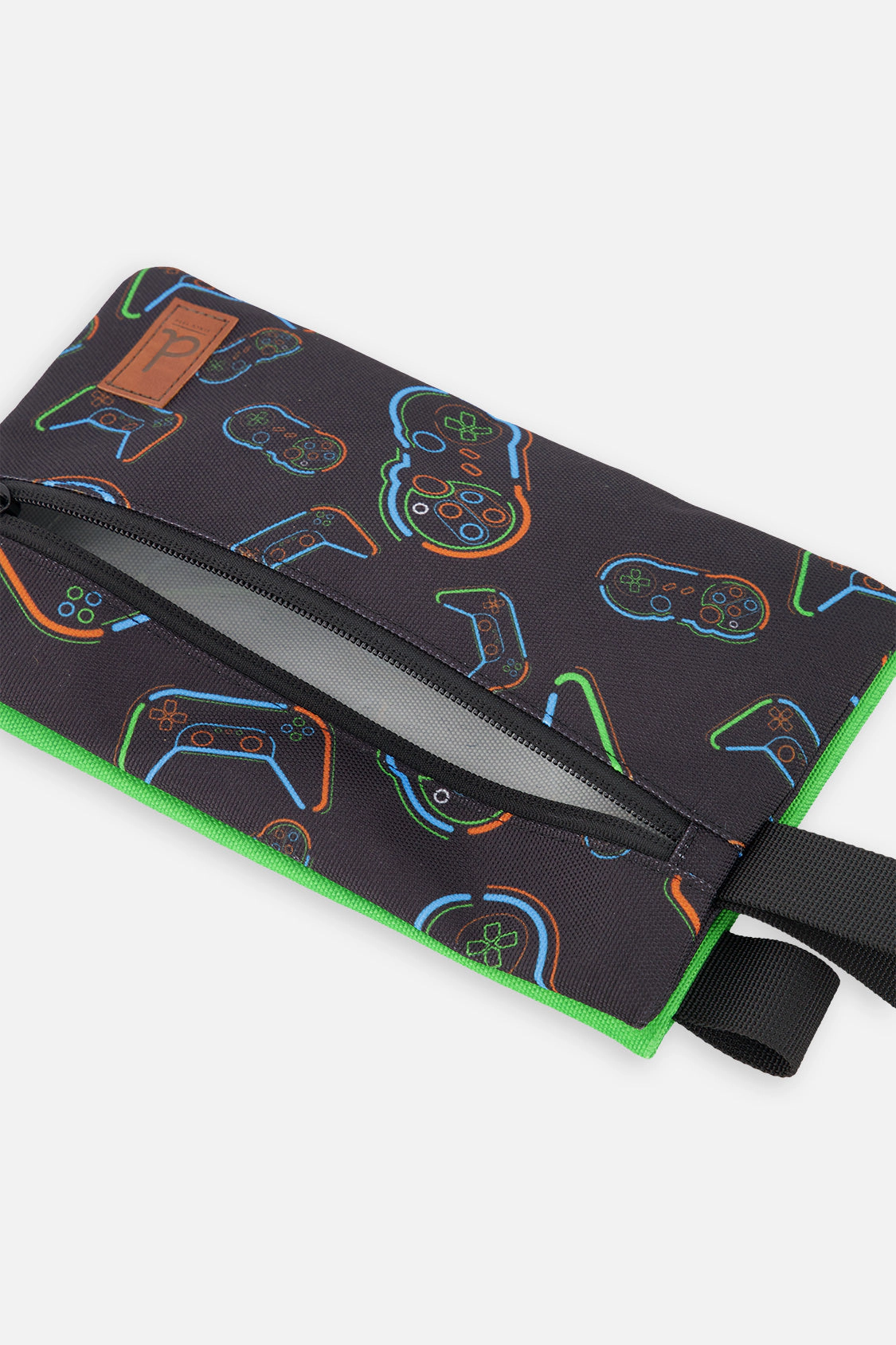 Deux par Deux Boys Game Controller Print Double-Compartment Pencil Case