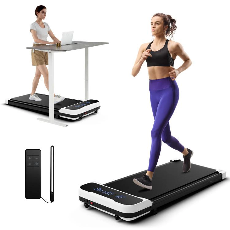 SUGIFT White 2.5-HP Under Desk Treadmill with 3 Countdown Modes 43-in W 19-in D 220-lb User Capacity