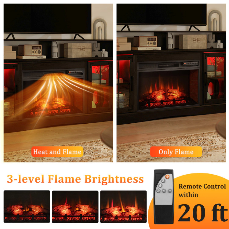 Hivvago Fireplace Tv Stand With Remote Controls And Thermostat For Tvs Up To 50 Inch