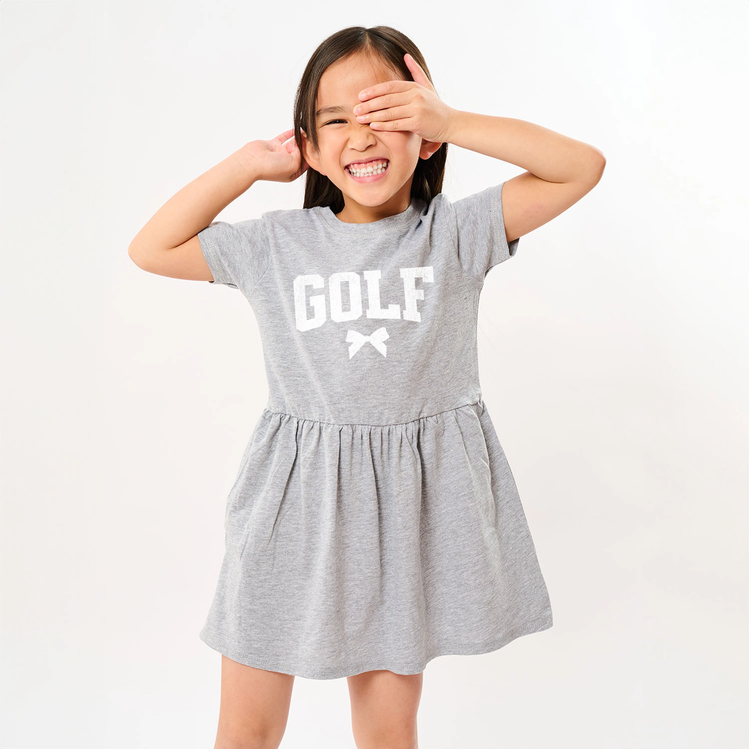 The Juniper Shop - Golf Arched Bow Toddler Girl's Graphic Dress