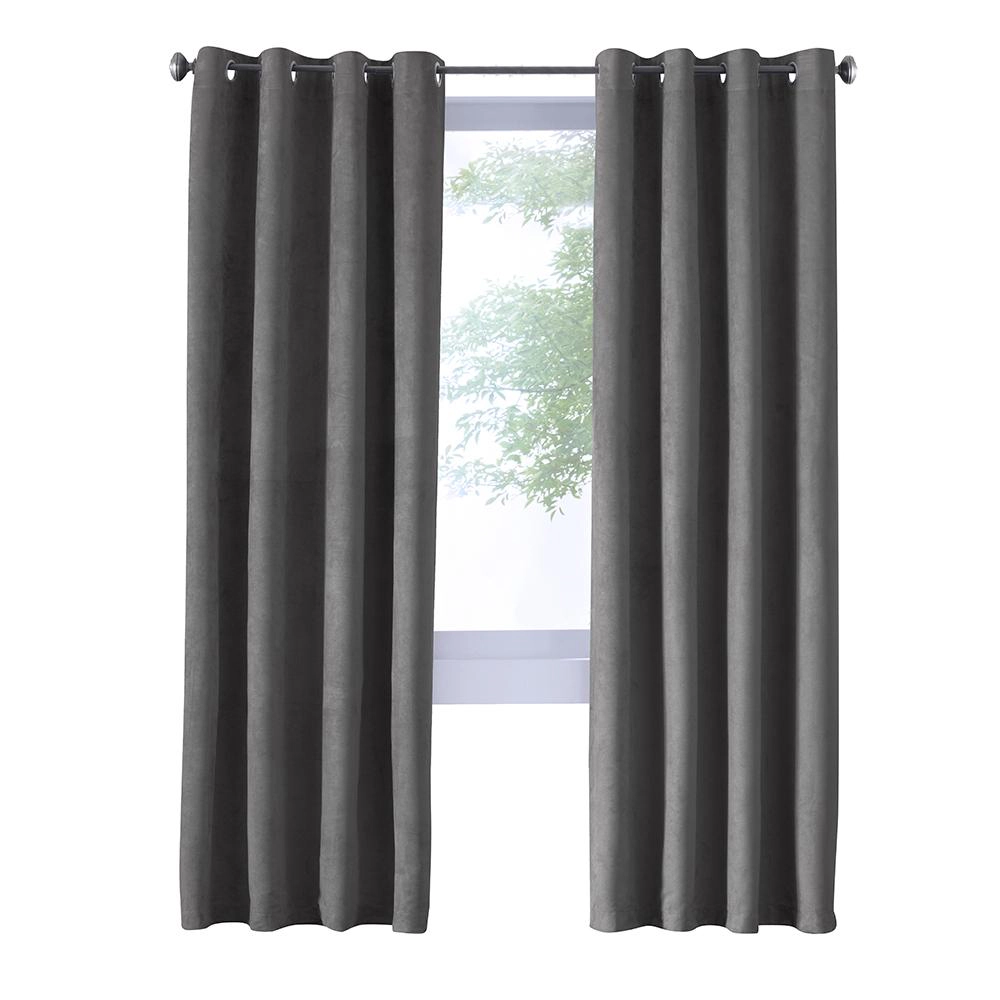 Thermaplus Navar Blackout Window Treatment Grommet Curtain Panel for Bedroom Livingroom 54" x 108" Dark Grey