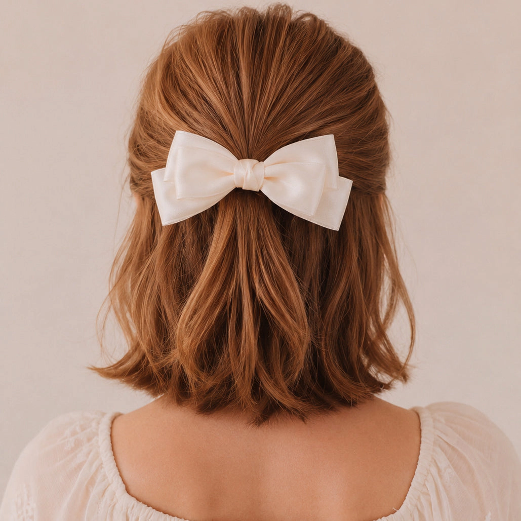 Puttisu Girls 2-Piece Large Double Bow Clip Set