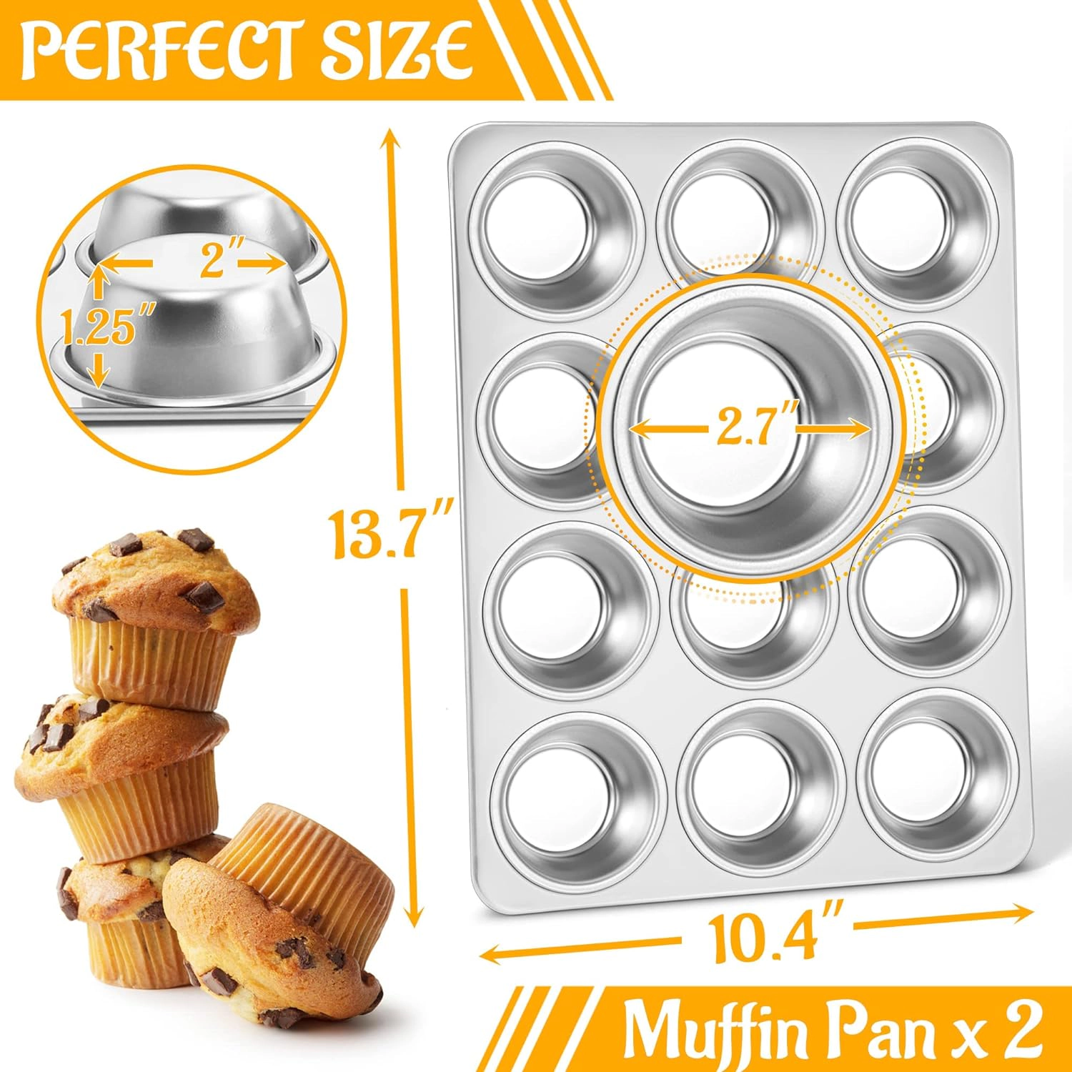 E-far Muffin Pan 12-Cup