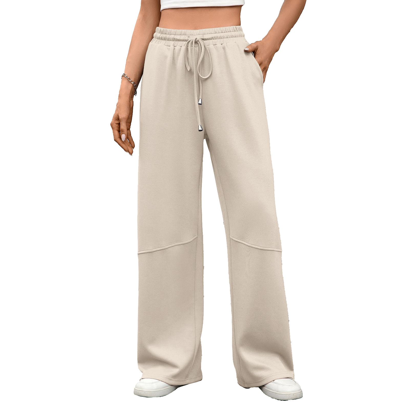 Enchanted Funland Womens Drawstring Elastic Waist Casual Pants with Pockets