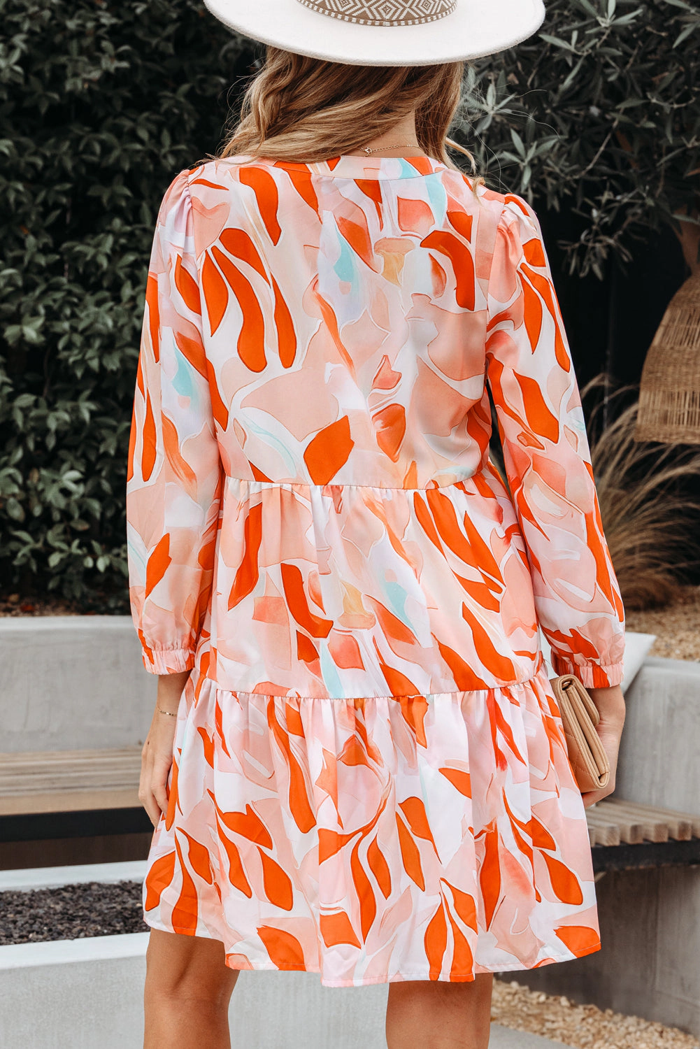 Threaded Pear Women's Sierra Print Long Sleeve Dress