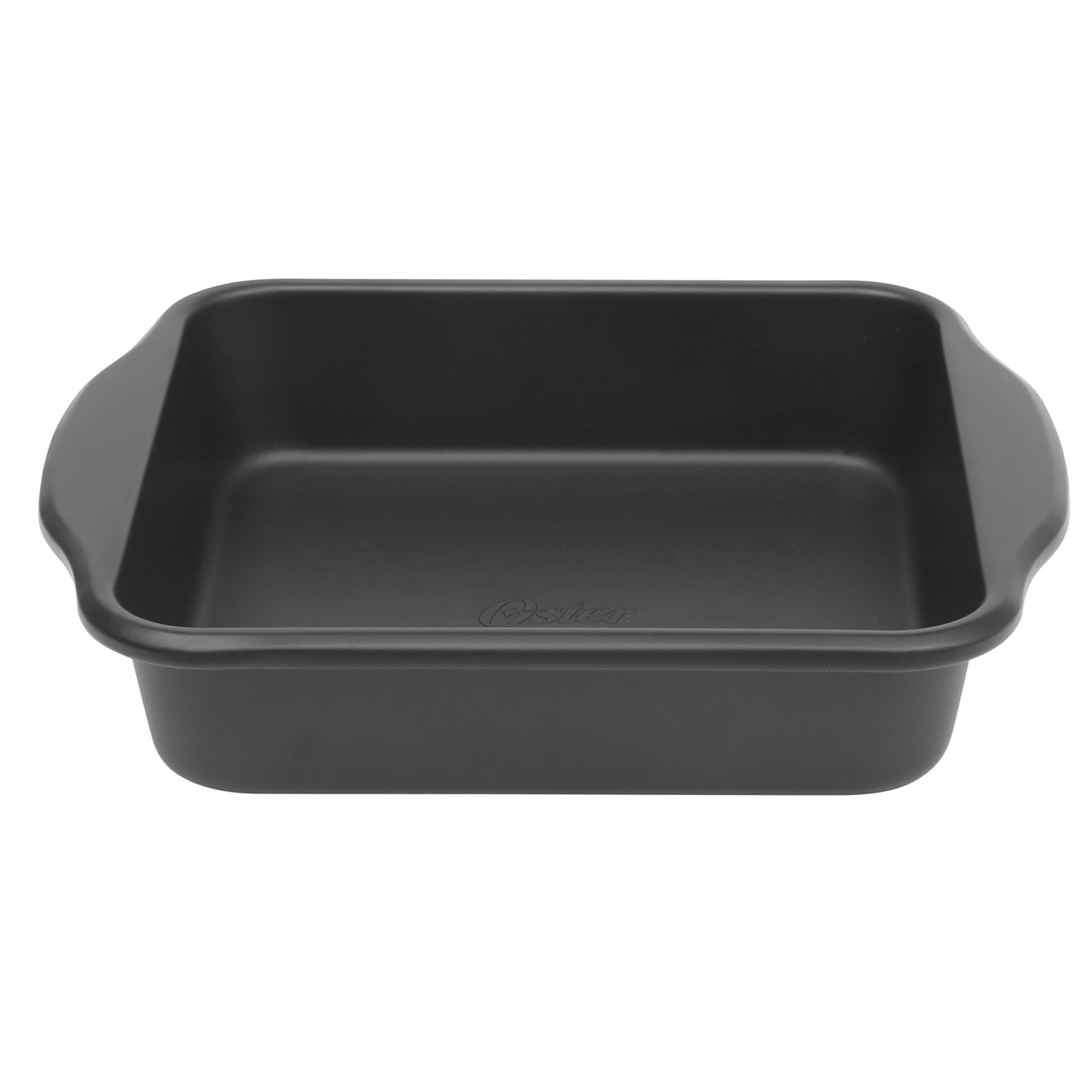 Oster Teston Platinum Collection 8 Inch Nonstick Carbon Steel Square Cake Pan in Matte Black