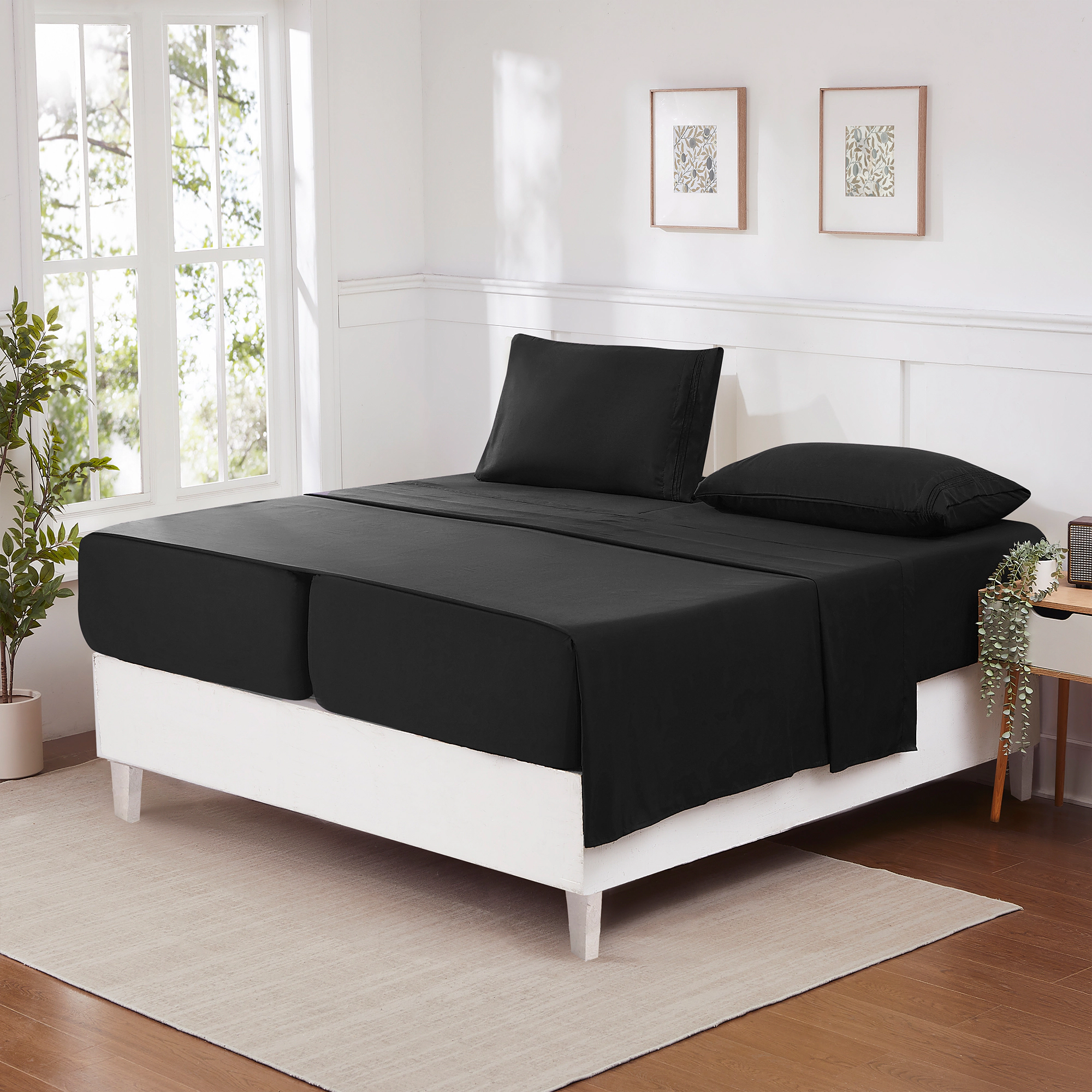 Sweet Home Collection Ultra Soft Microfiber Wrinkle Free -Piece Sheet Set