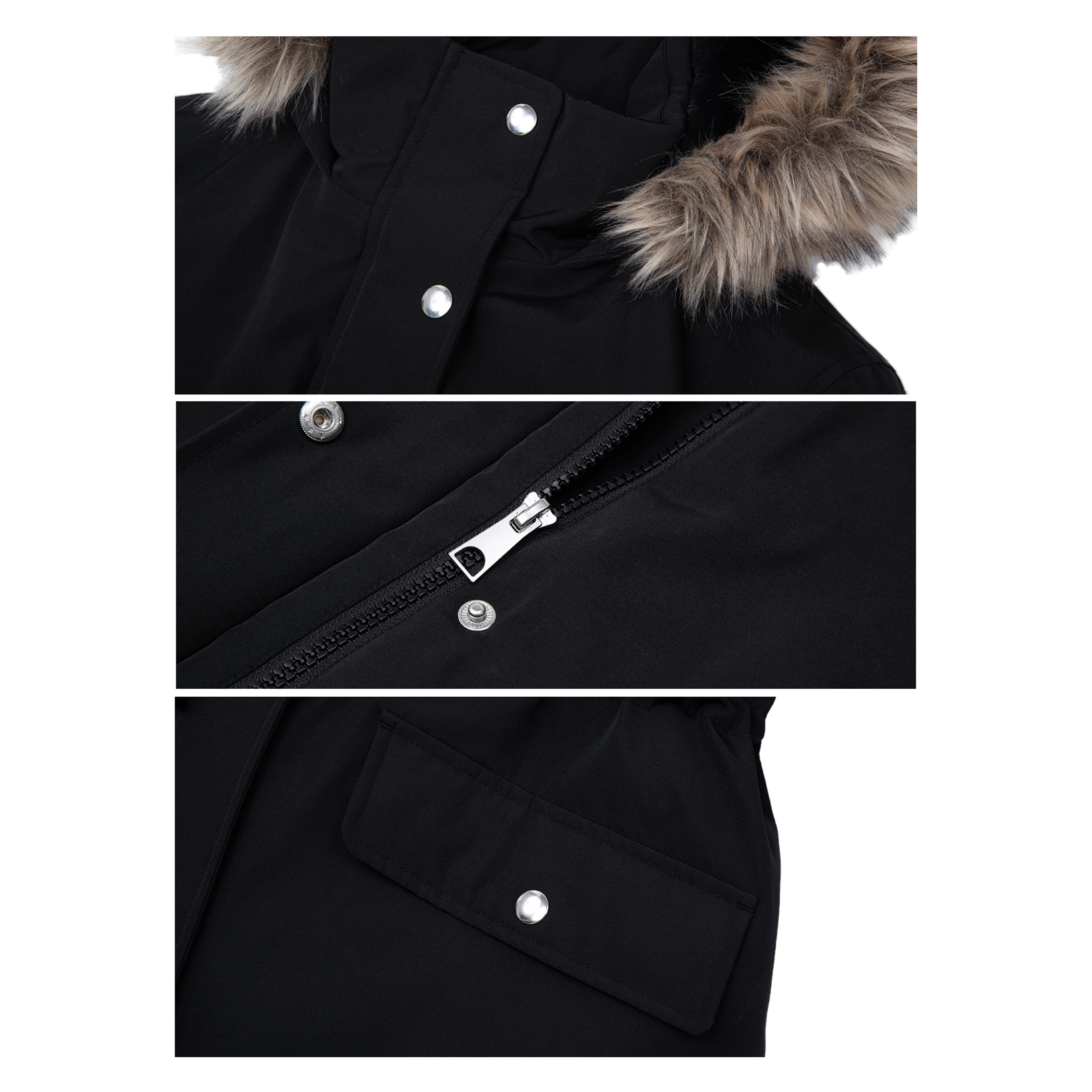 Rokka&Rolla Womens Faux-fur Lined Parka Jacket With Hood