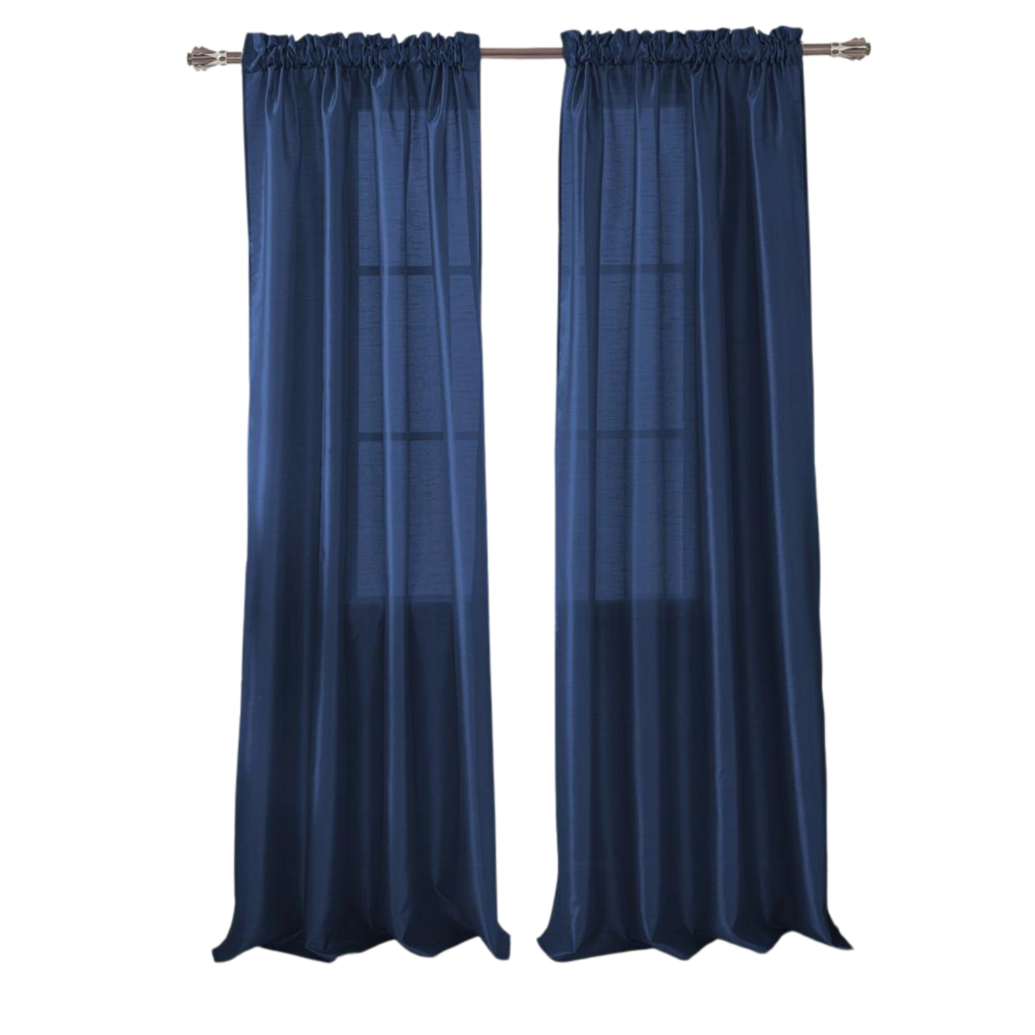 RT Designers Collection Nikki Premium Rod Pocket Curtain Panel 54" x 84" Silver