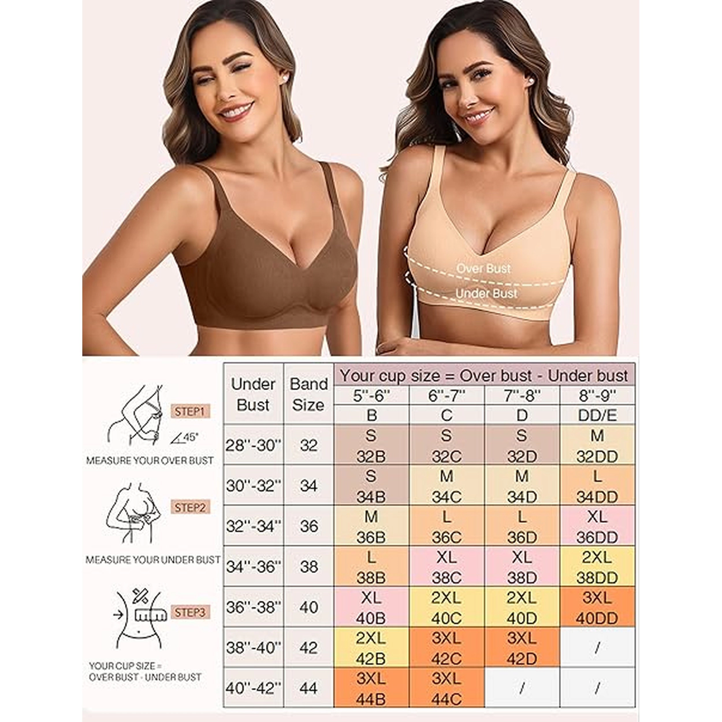 Avidlove Women's Deep V Seamless Full Coverage Bralette