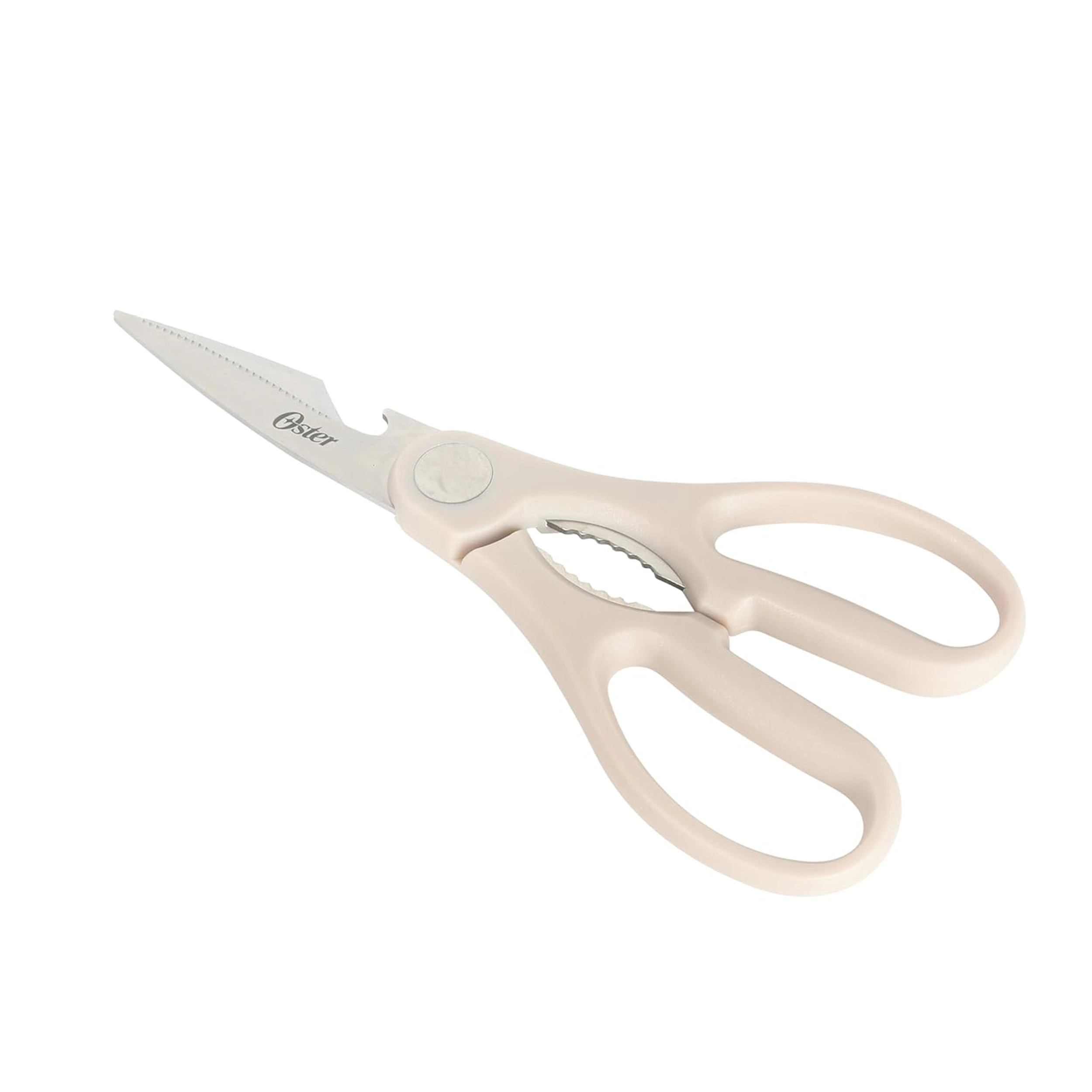 Oster Huntingfield 2 Piece Stainless Steel Cleaver and Scissor Set with Faux Wood Handles