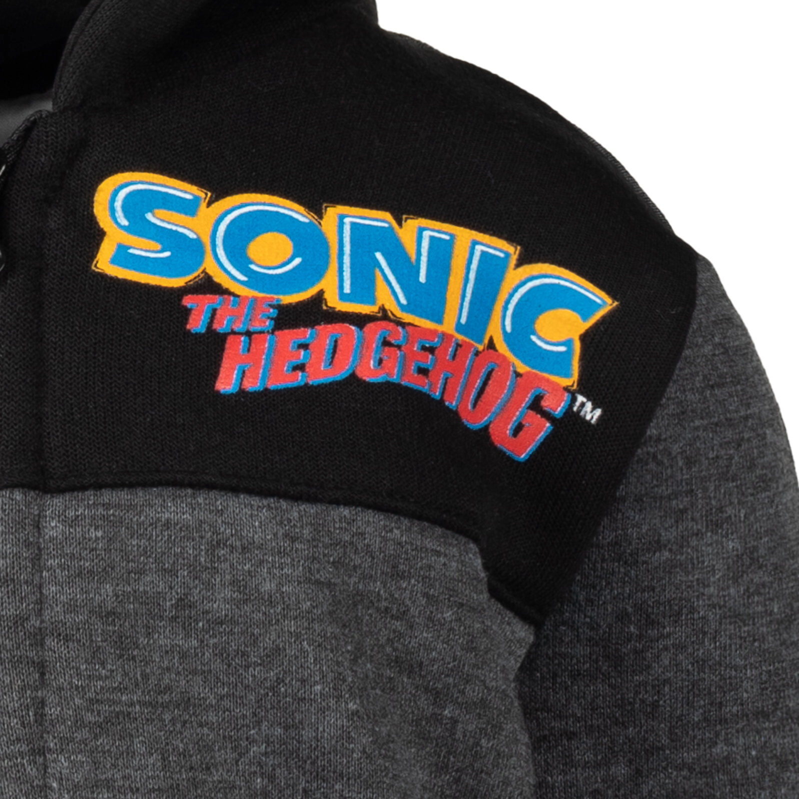 SEGA Sonic the Hedgehog Boys' Fleece Quarter-Zip Hooded Sweatshirt