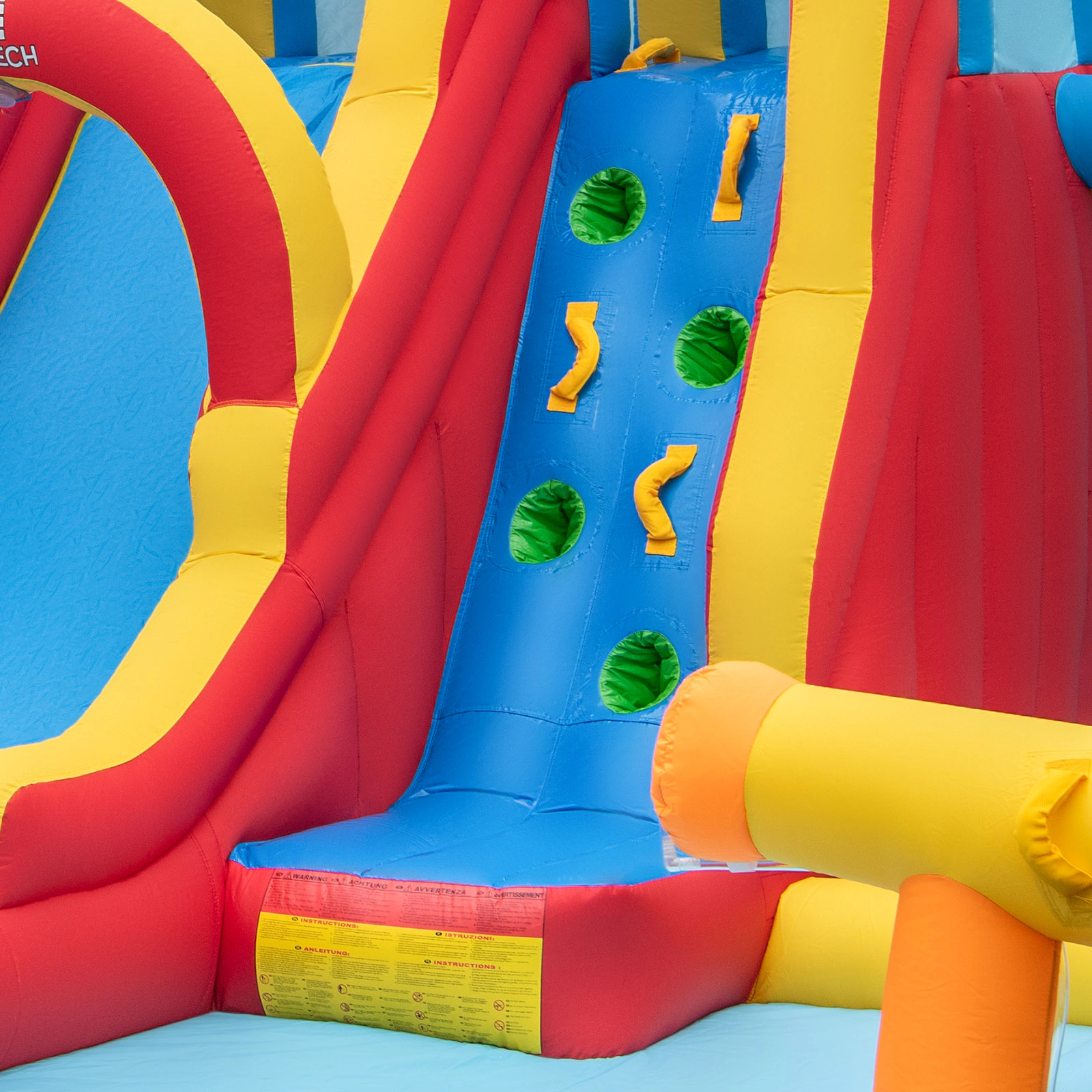 LJG Kids Inflatable Water Slide Water Park with Long Slide and Splash Pools and Ball Pit with 680W Blower
