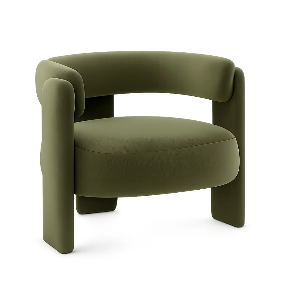 GOODSILO Modern Upholstered Accent Chair Solid Frame
