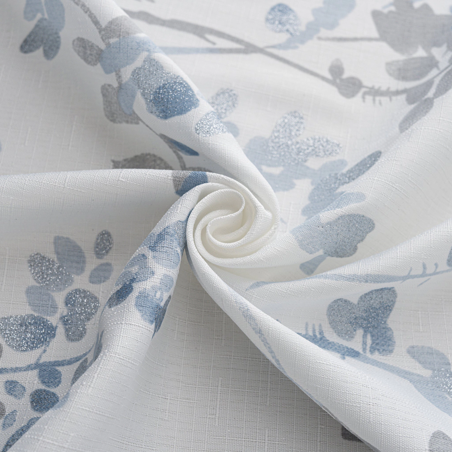 Olivia Gray 100% Polyester 140 GSM Aiden Printed Textured Grommet Curtain Panel 54" x 84