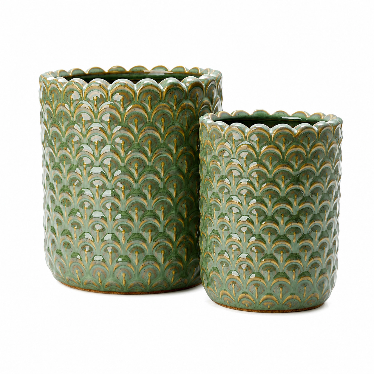 WZK Petal Ceramic Set of 2 Modern Kitchen Utensil Holder