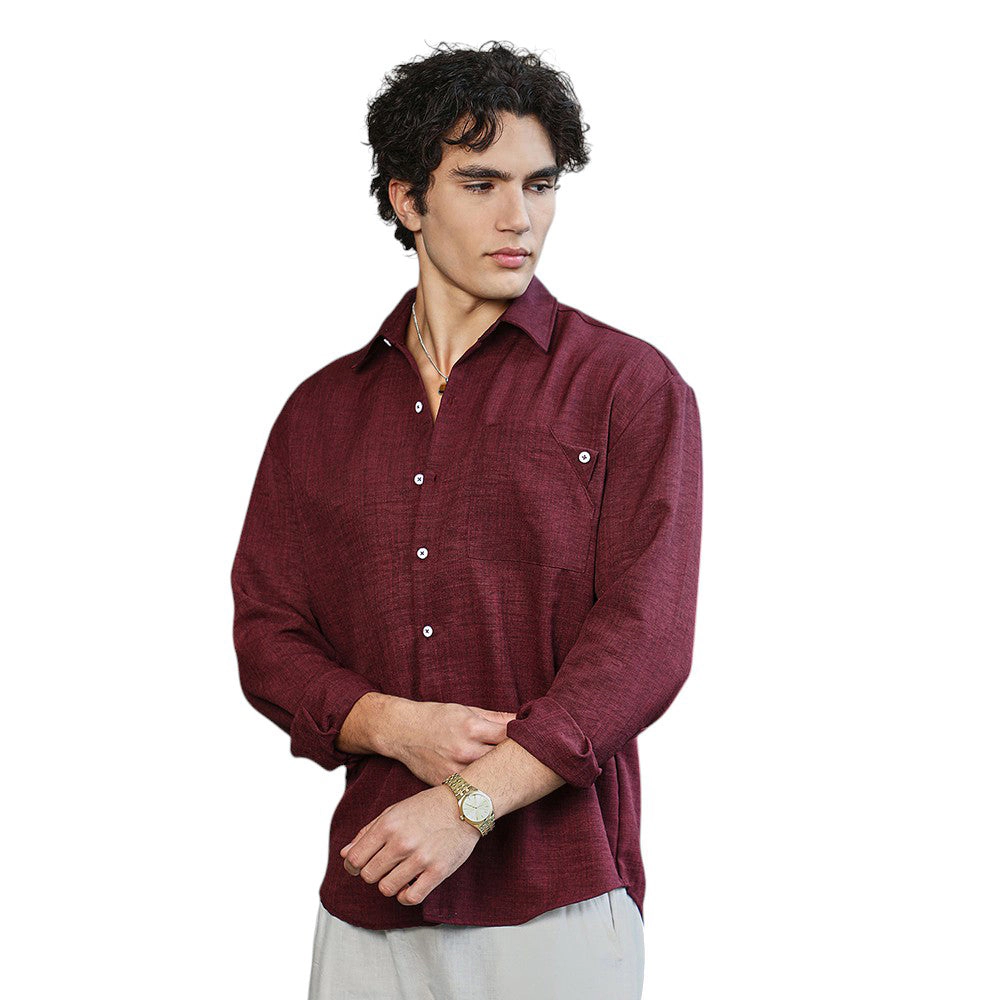 Modular Solid Oversized Shirt