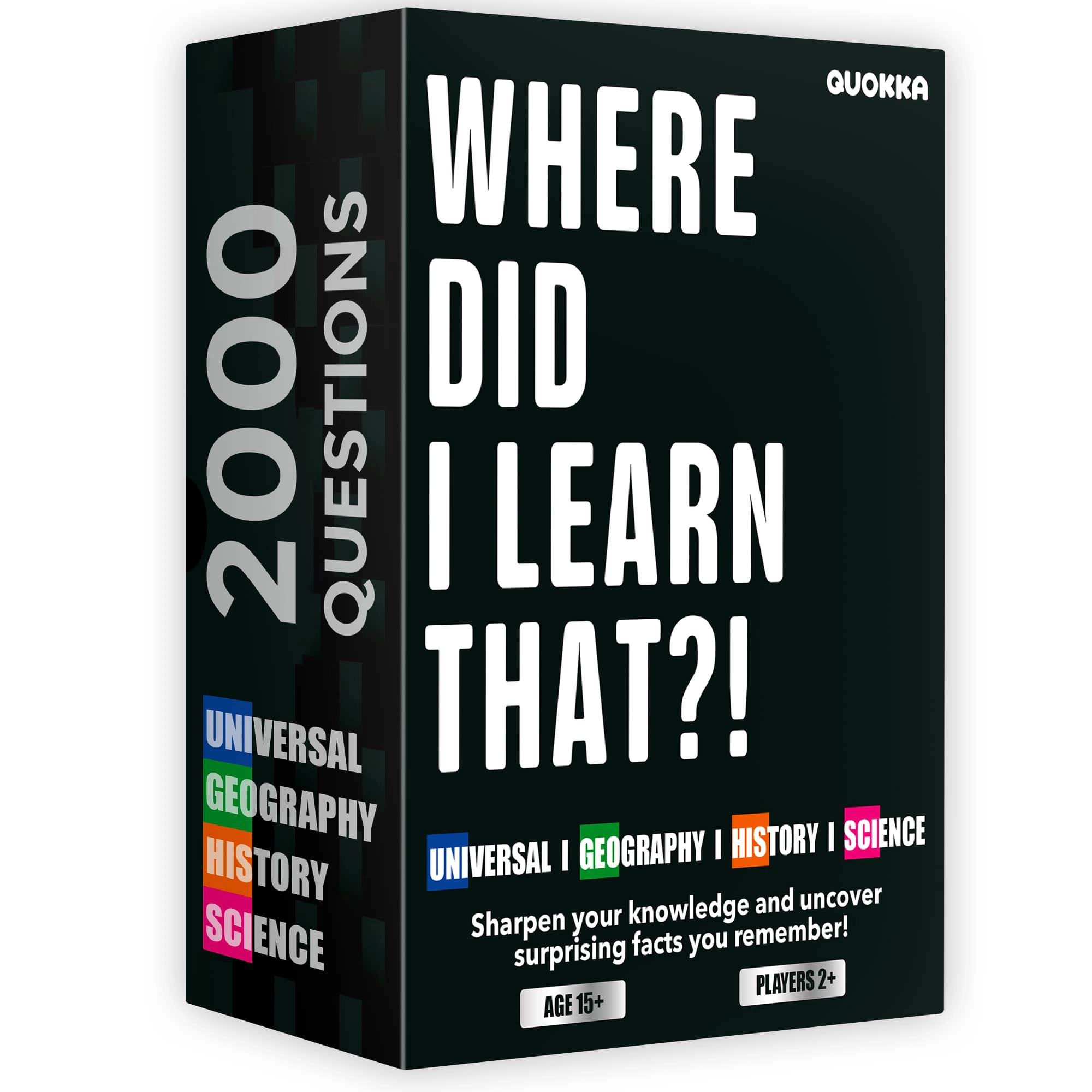 QUOKKA Trivia Card Games for Adults and Family - 500 to 2000 Questions General Knowledge, Science, History Geography