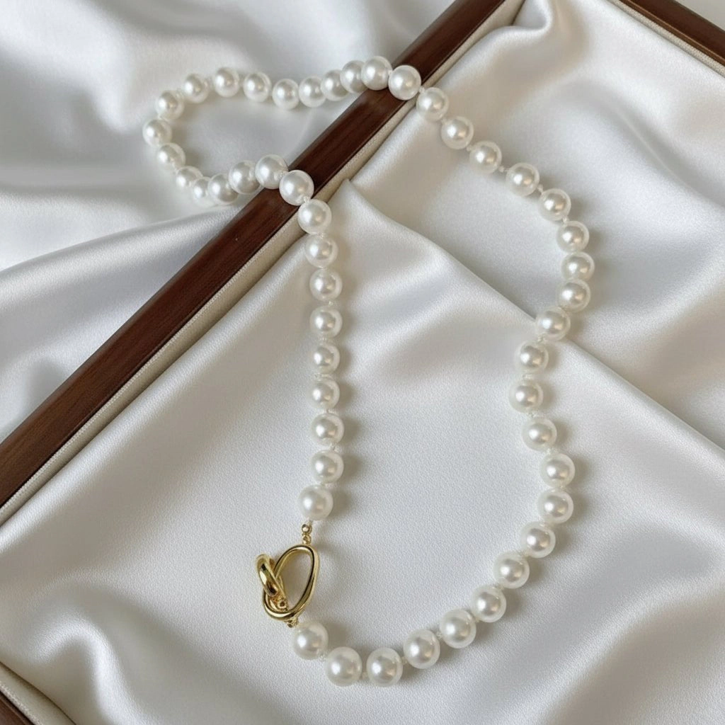 DressAtR Women's Simulated Pearl Strand Necklace