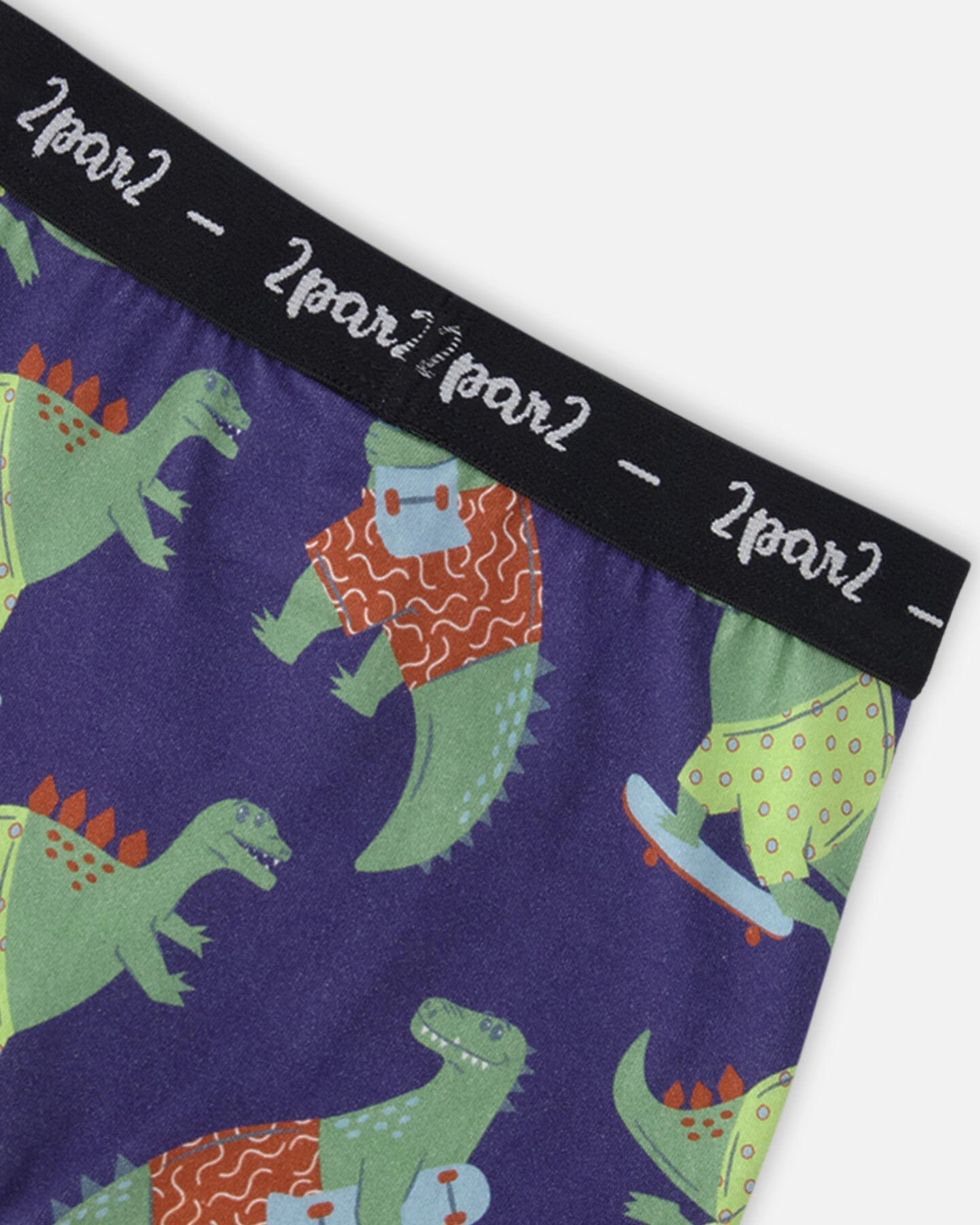 Deux par Boys Organic Cotton Boxer Dino Print