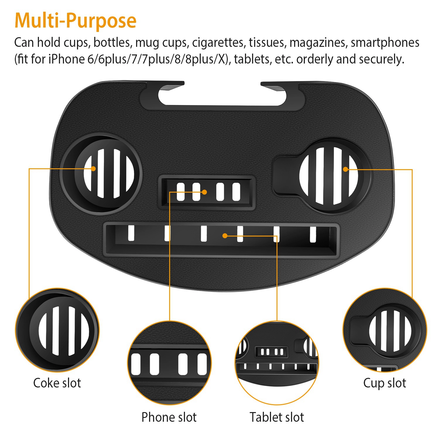 GBruno Clip-On Zero Gravity Chair Side Tray