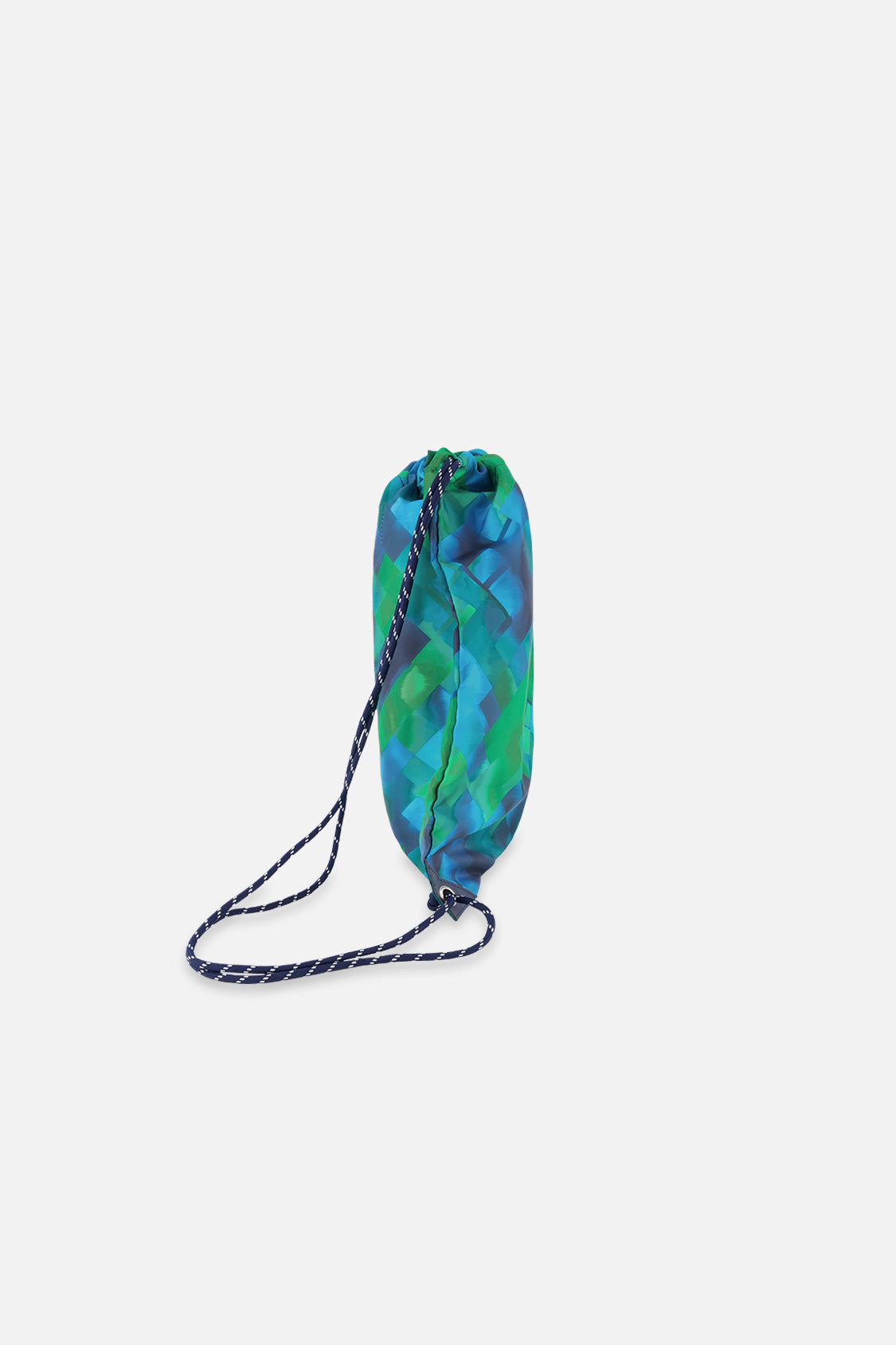 Deux par Deux Boys Lightweight Diamond Print Drawstring Bag