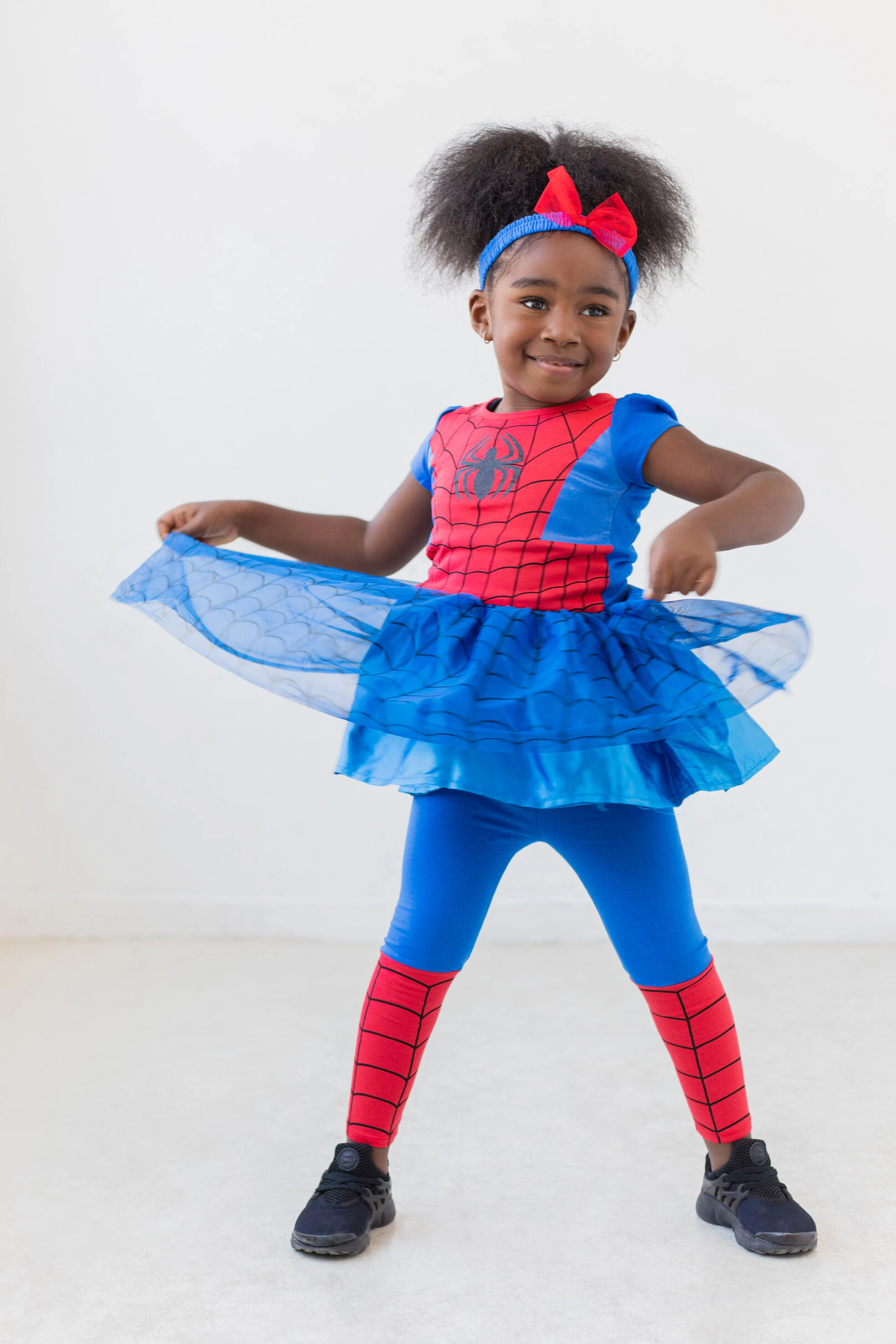 Marvel Spider-Man Girls' Cosplay Tutu Dress and Leggings Set