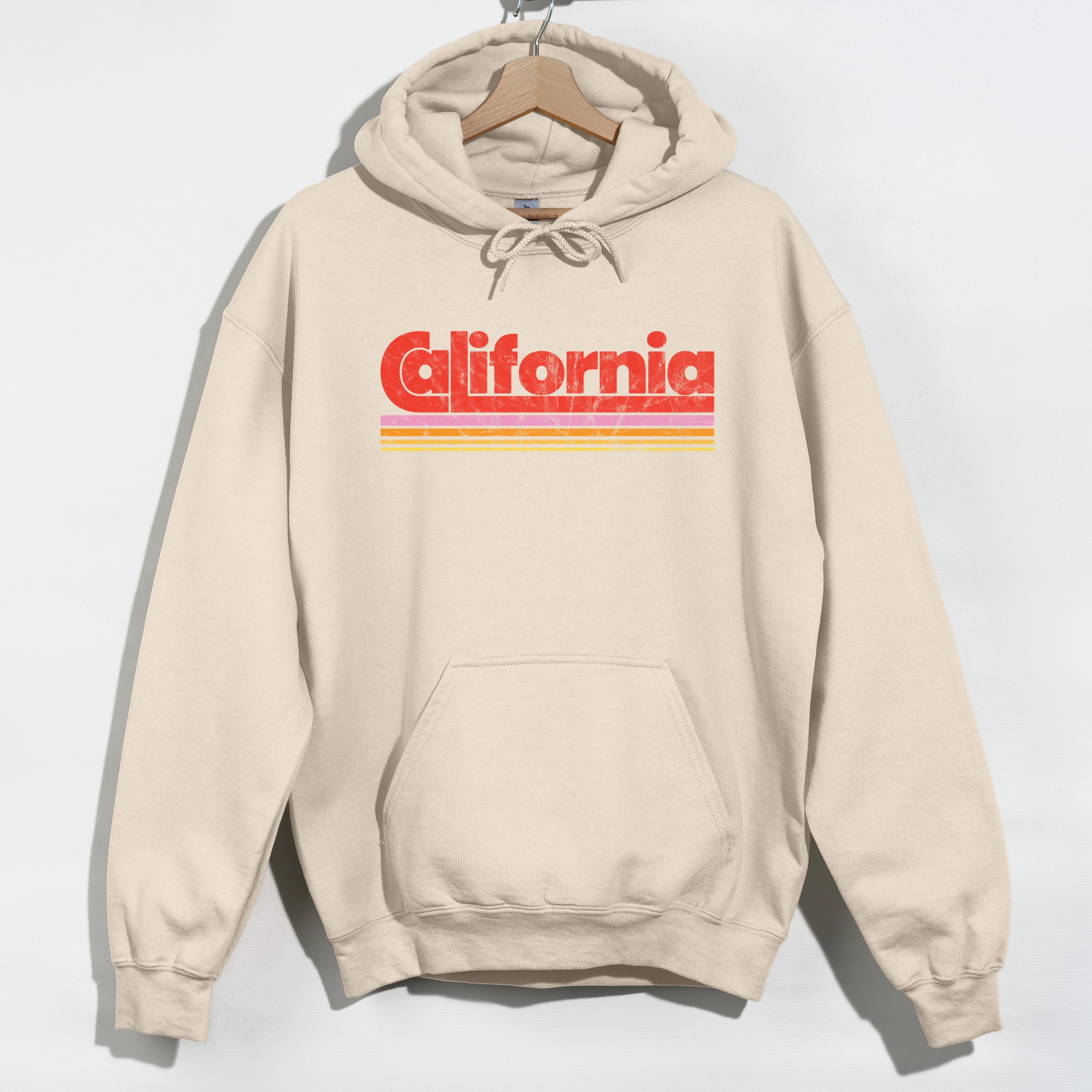 Simply Sage Market - Women's Graphic Hoodie California Retro Stripes