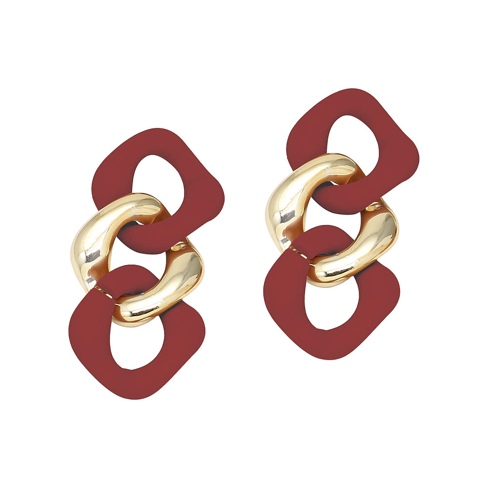 SOHI Women's Chainlink Drop Earrings